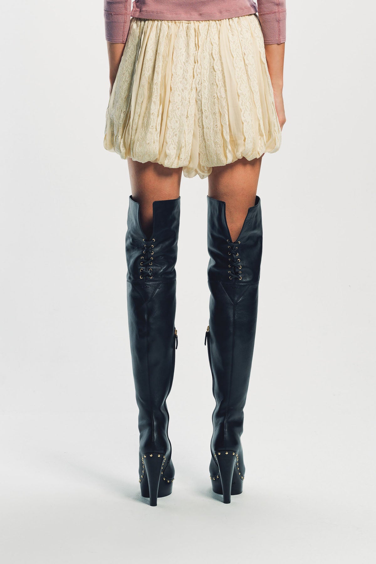 CHLOÉ | MINI BLOOMER SHORTS IN FLORAL-LACE SILK MOUSSELINE