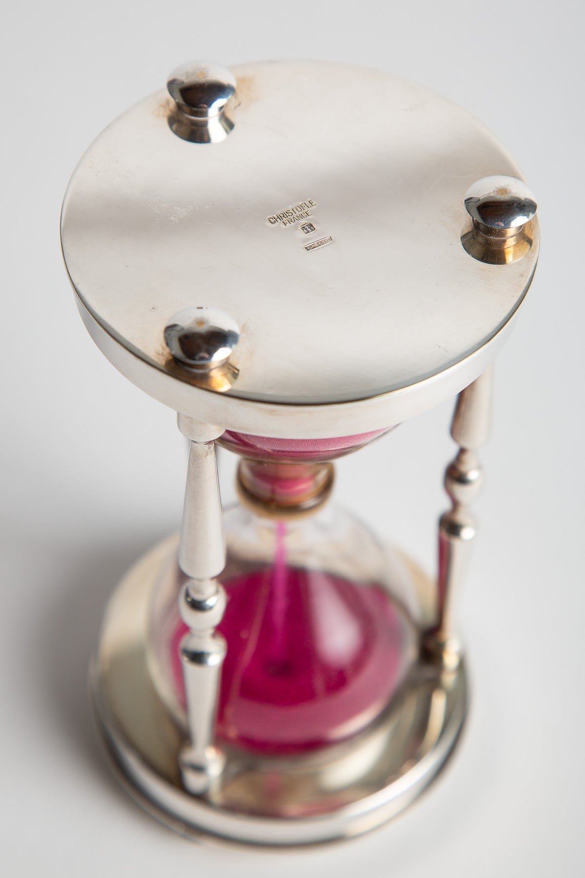 CHRISTOFLE | 1970'S SILVER PLATED HOURGLASS
