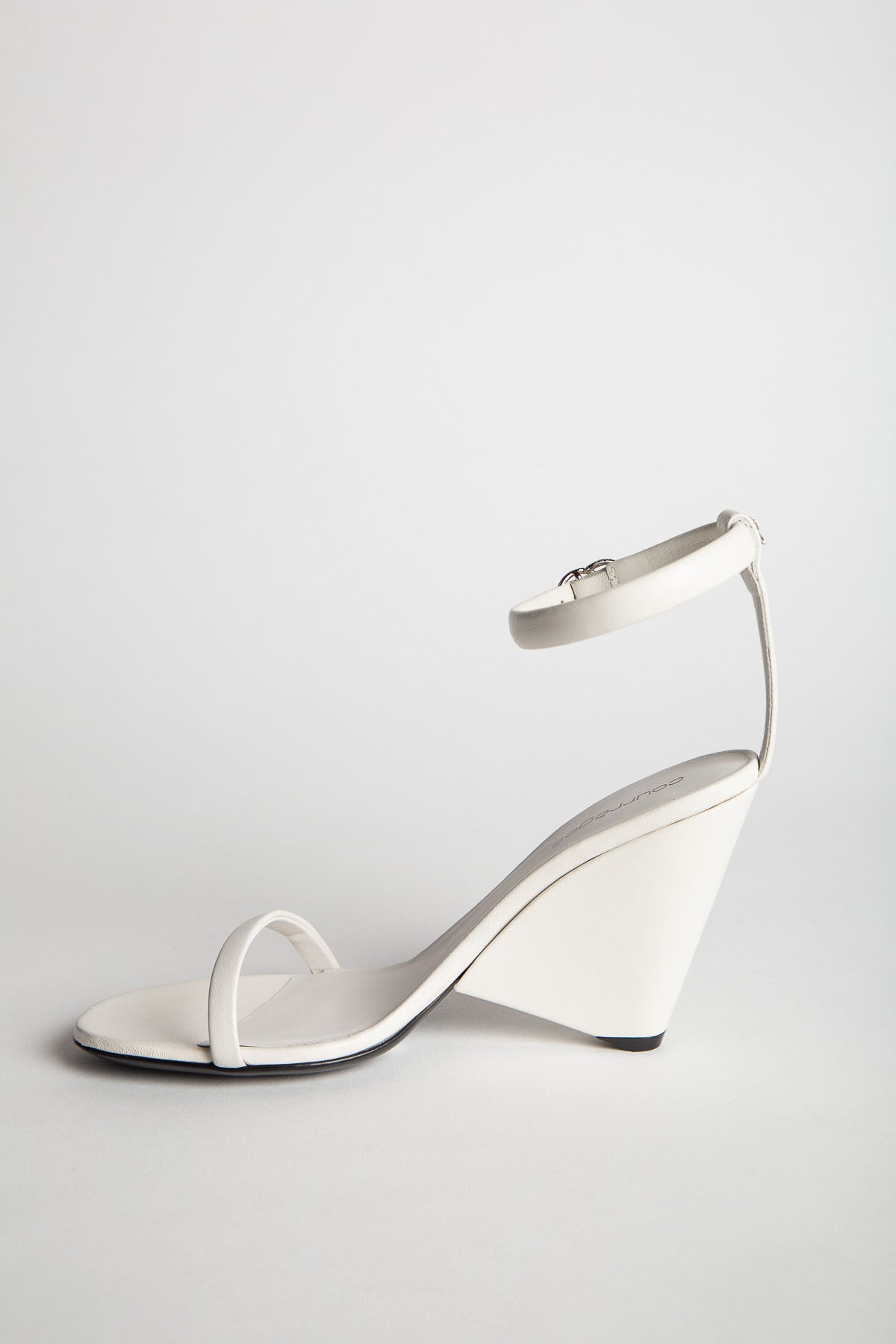 COURRÈGES | OBLIQUE LEATHER SANDALS - MAXFIELD LA