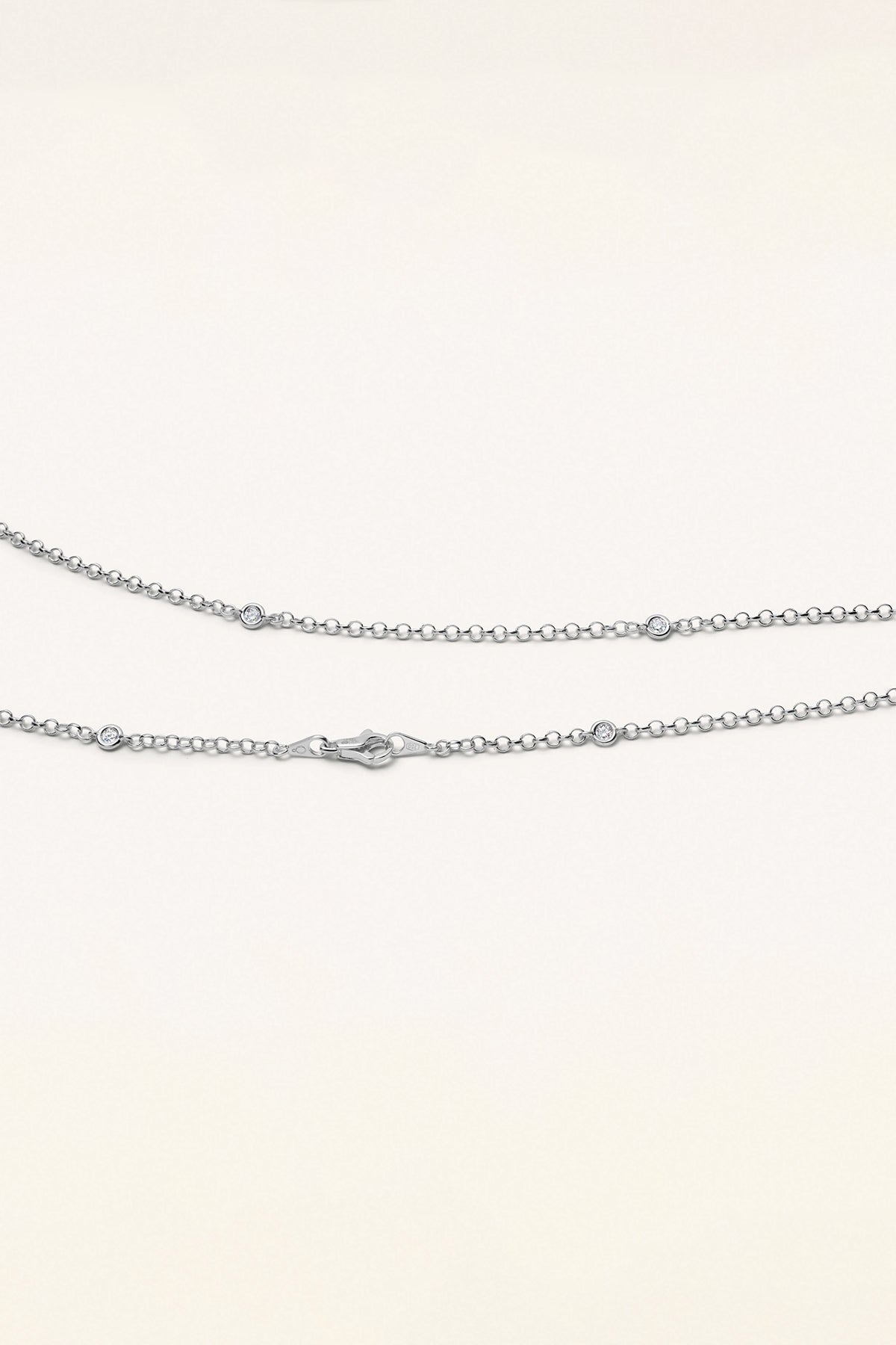 LOQUET LONDON | THE DIAMOND WHITE GOLD LONG NECKLACE