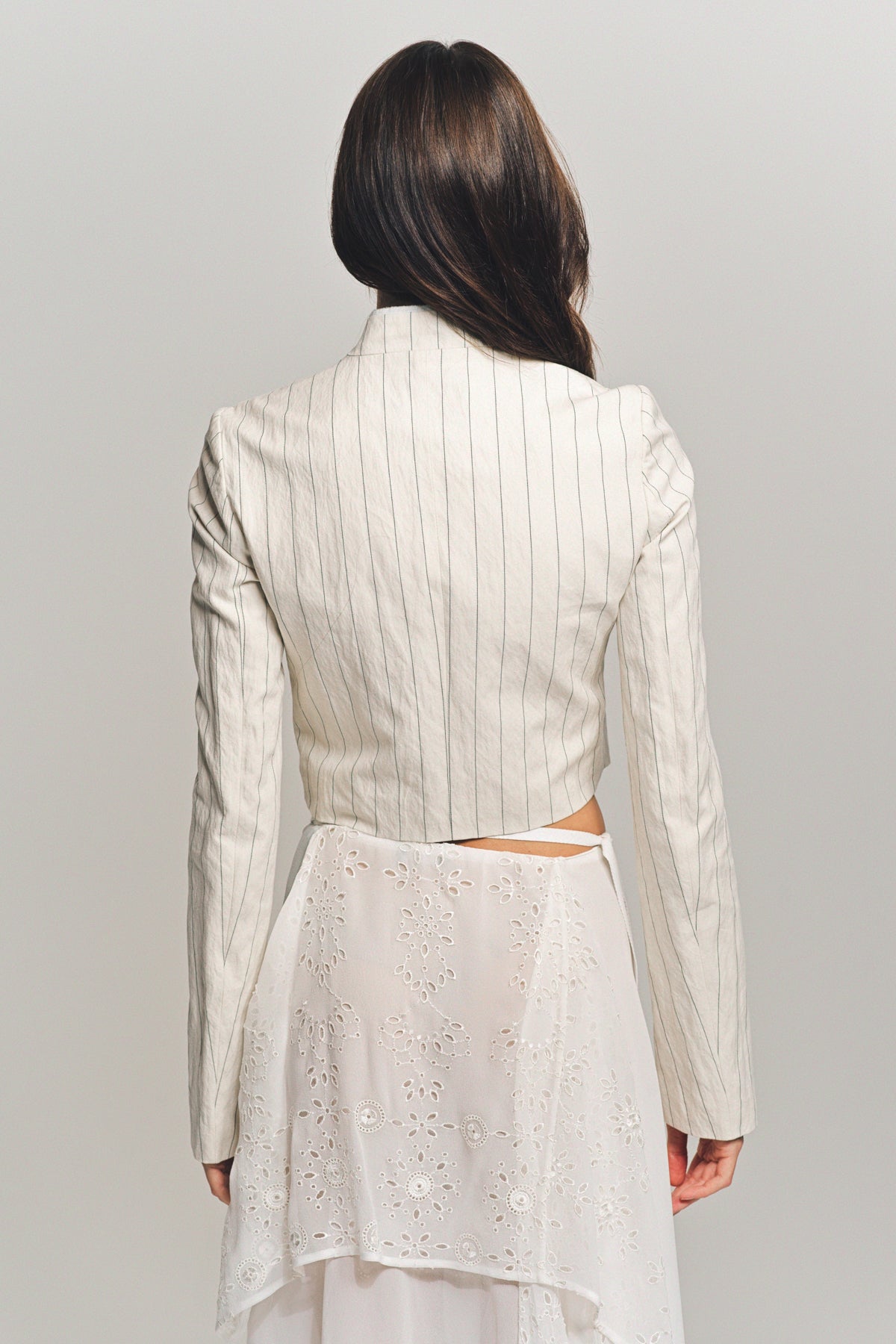 ANN DEMEULEMEESTER | MAMI CROPPED STAND COLLAR BLOUSON