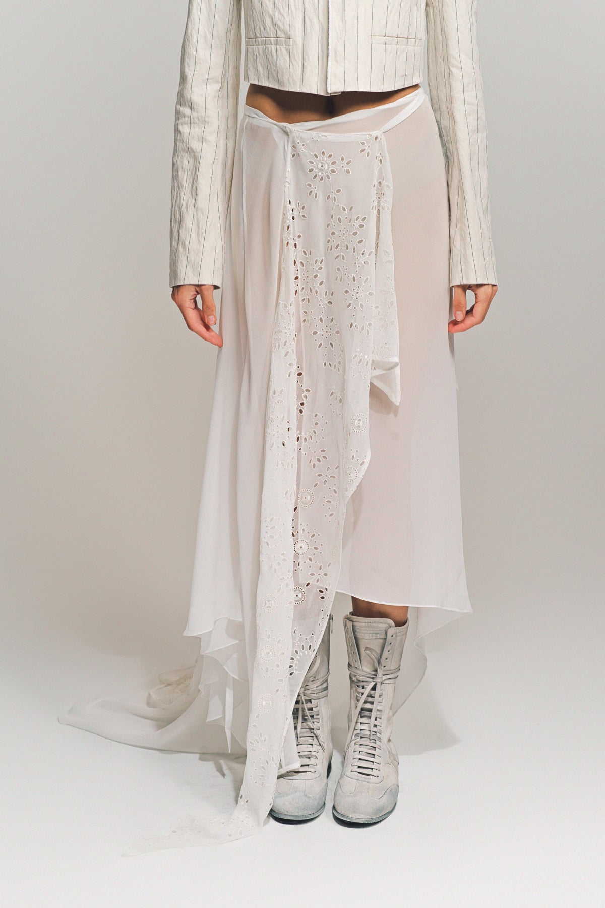 ANN DEMEULEMEESTER | SIRKA DECONSTRUCTED ASYMMETRIC SKIRT