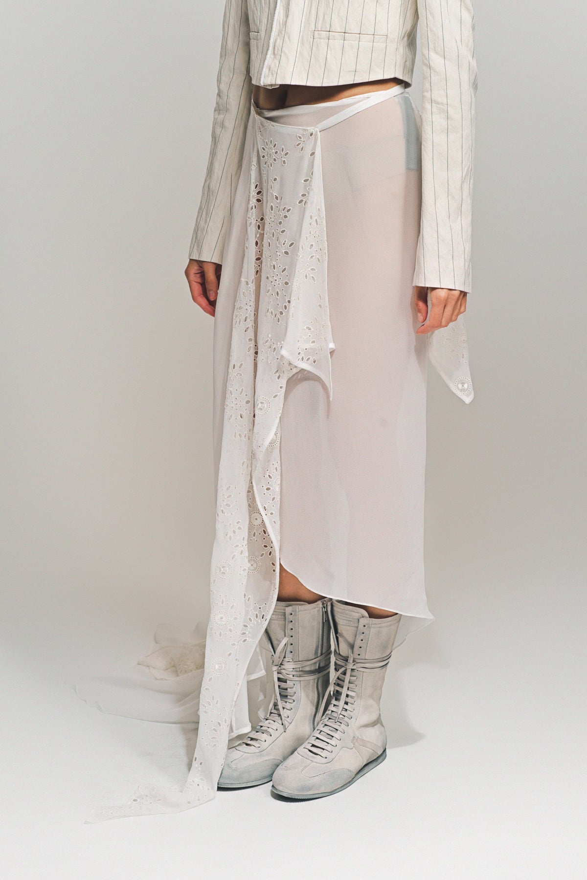 ANN DEMEULEMEESTER | SIRKA DECONSTRUCTED ASYMMETRIC SKIRT