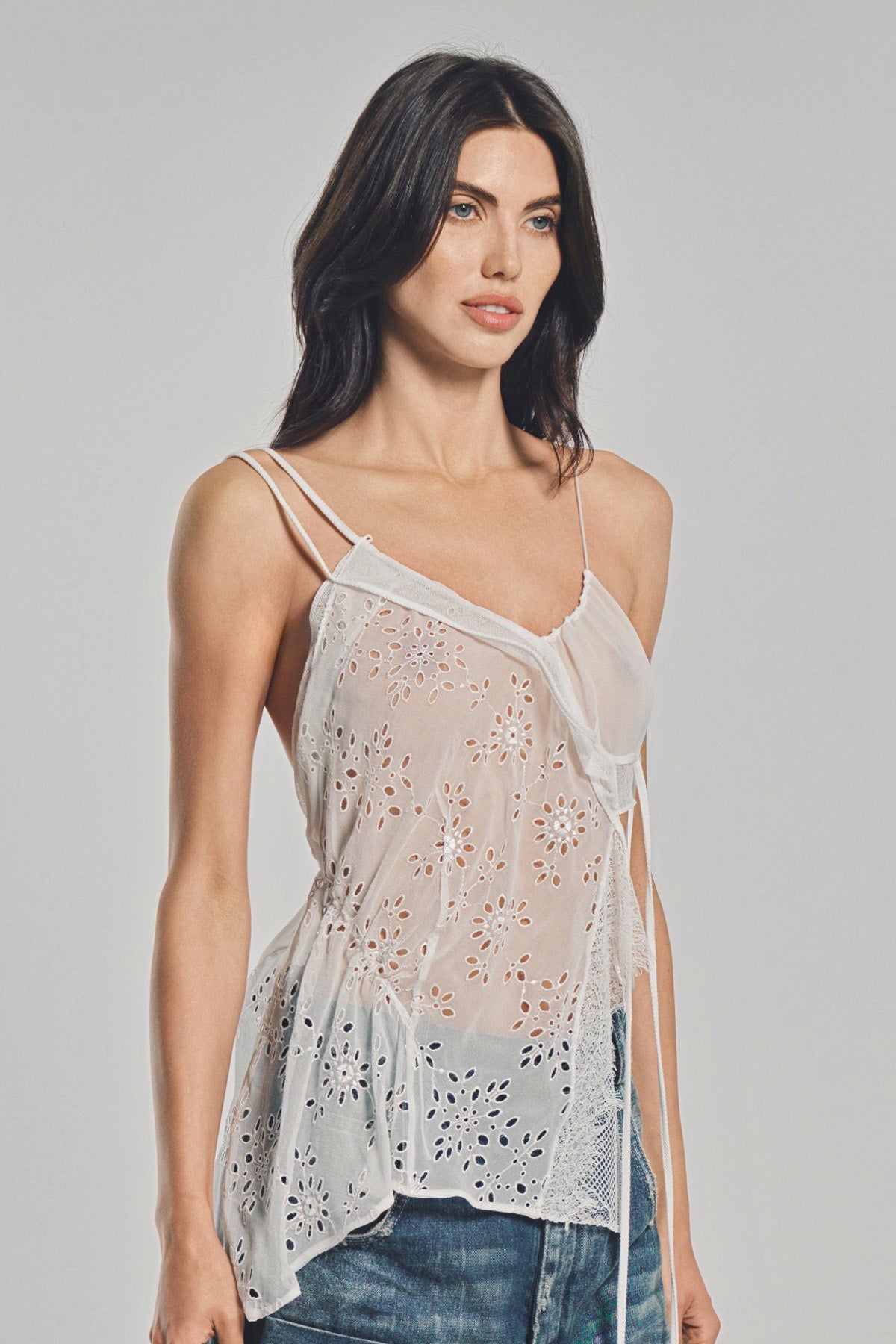 ANN DEMEULEMEESTER | VEPA RAMAGE JACQUARD SLIP TOP