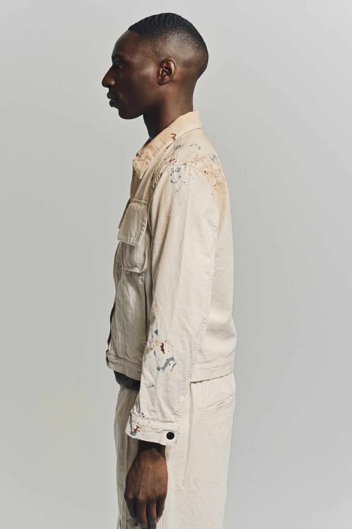 INDIVIDUAL SENTIMENTS | HAND PAINTED ZIP UP BLOUSON