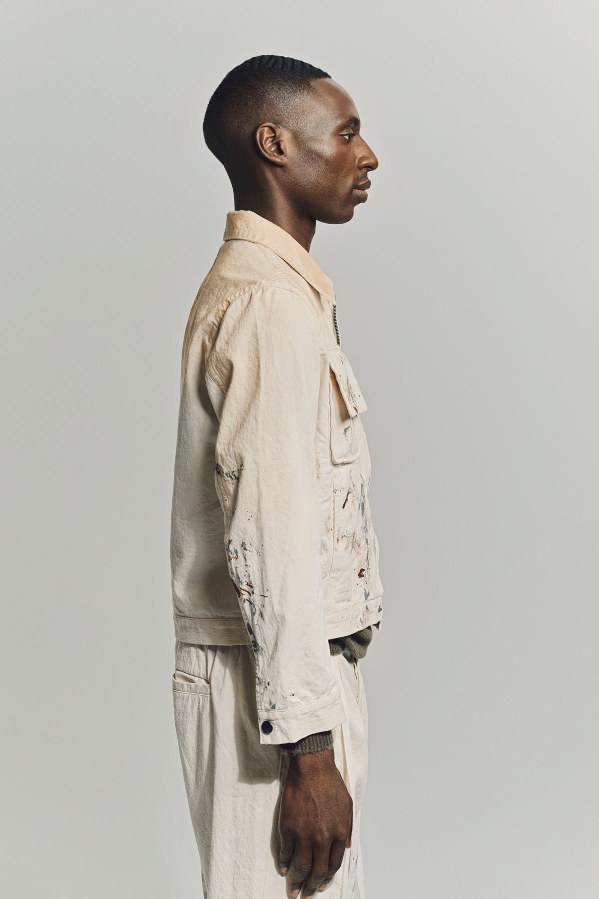 INDIVIDUAL SENTIMENTS | HAND PAINTED ZIP UP BLOUSON
