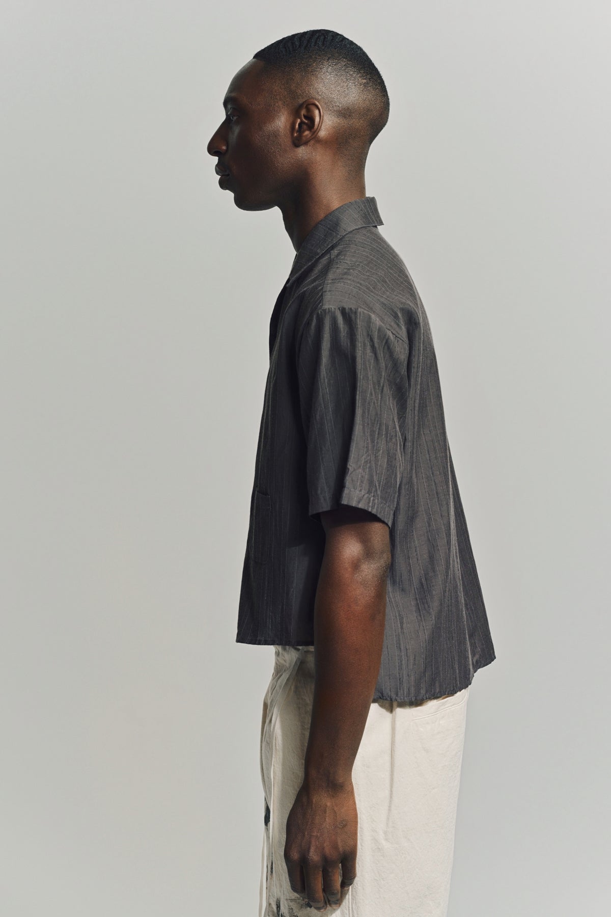 INDIVIDUAL SENTIMENTS | OPEN COLLAR SHORT SLEEVE SHIRT