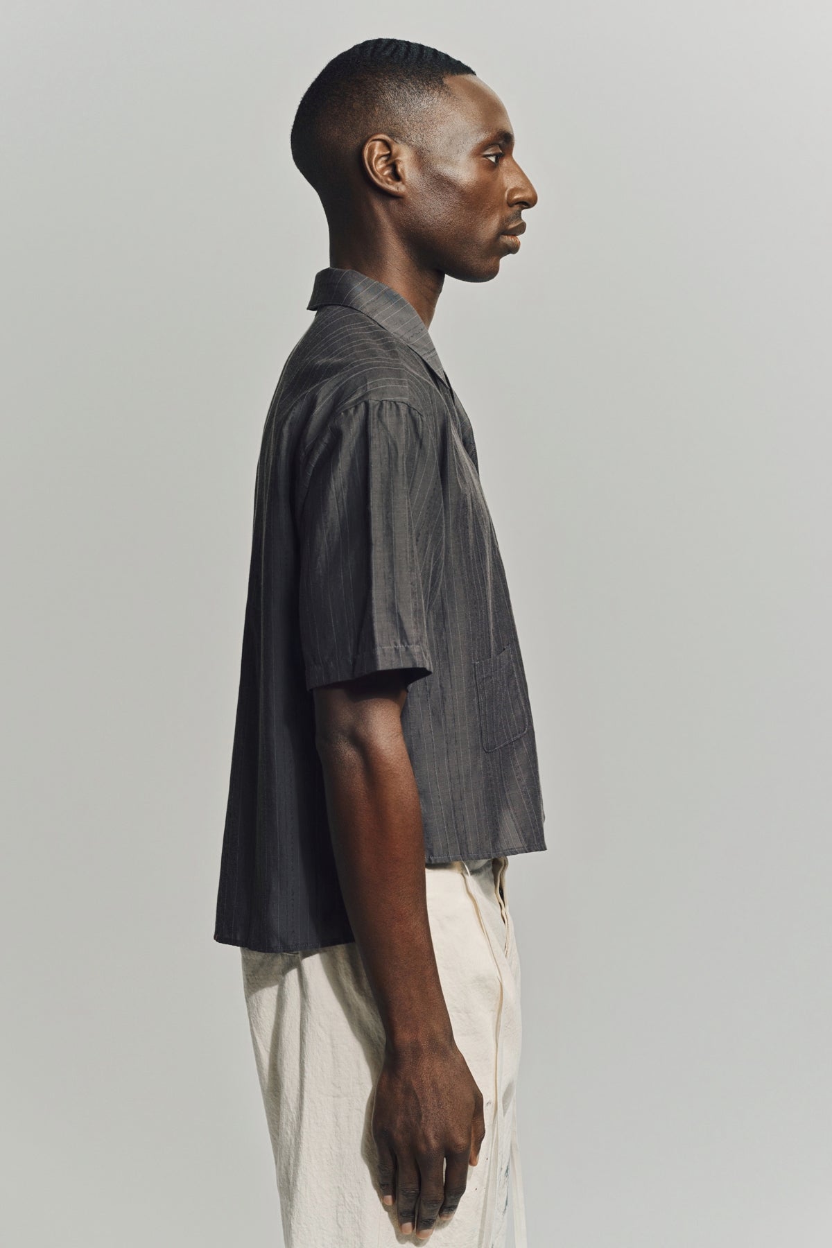 INDIVIDUAL SENTIMENTS | OPEN COLLAR SHORT SLEEVE SHIRT