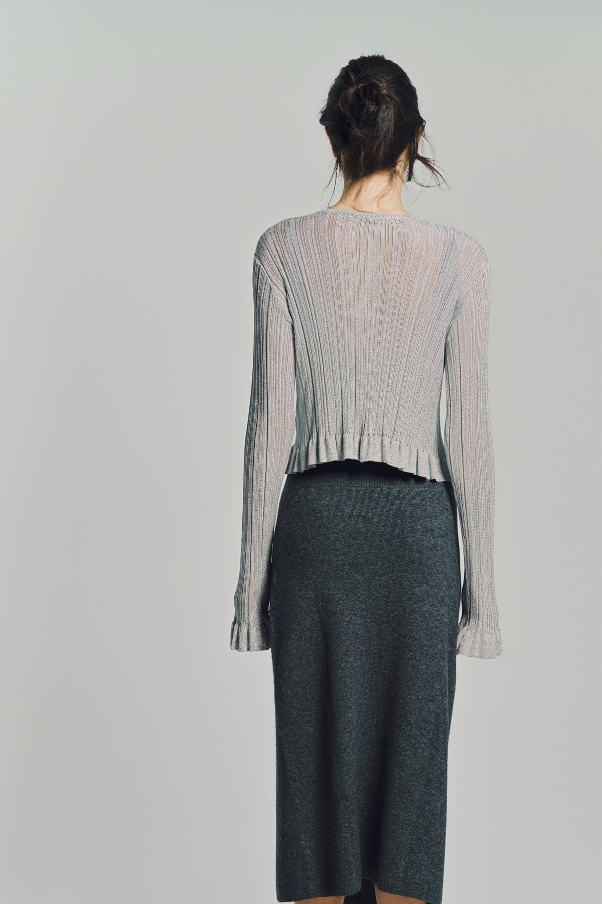 ERDEM | LUREX PLISSE CARDIGAN