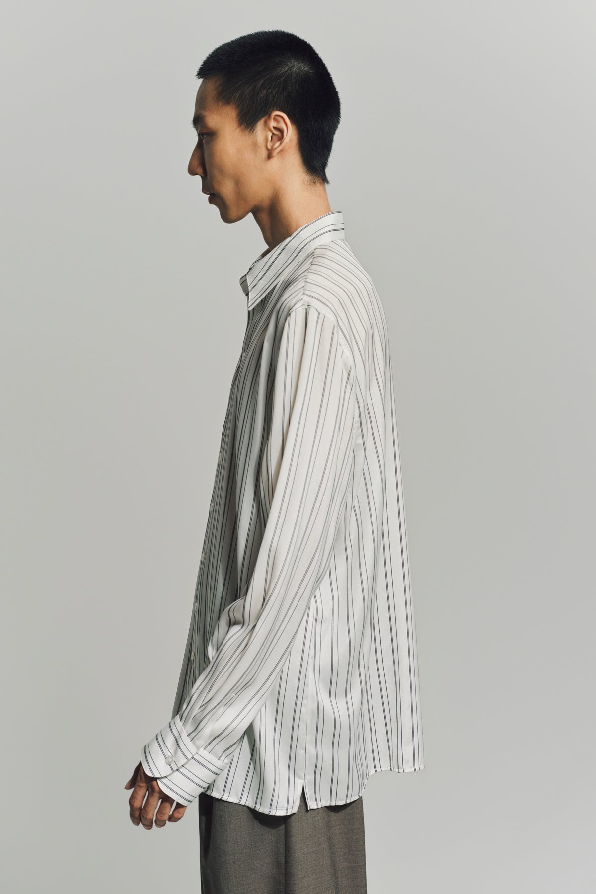 SAINT LAURENT | SHIRT IN STRIPED SILK