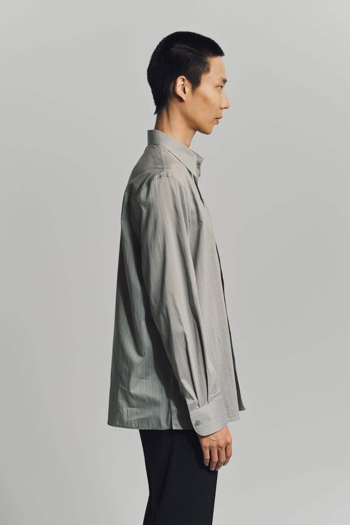 SAINT LAURENT | SHIRT IN STRIPED COTTON AND SILK VOILE