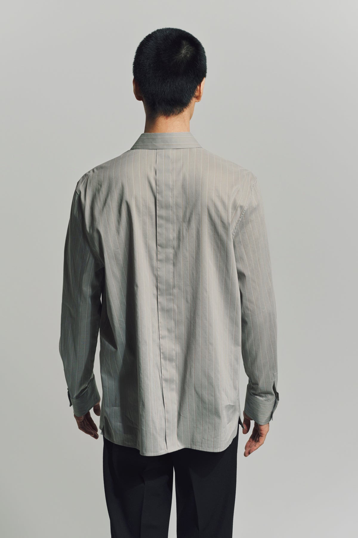 SAINT LAURENT | SHIRT IN STRIPED COTTON AND SILK VOILE