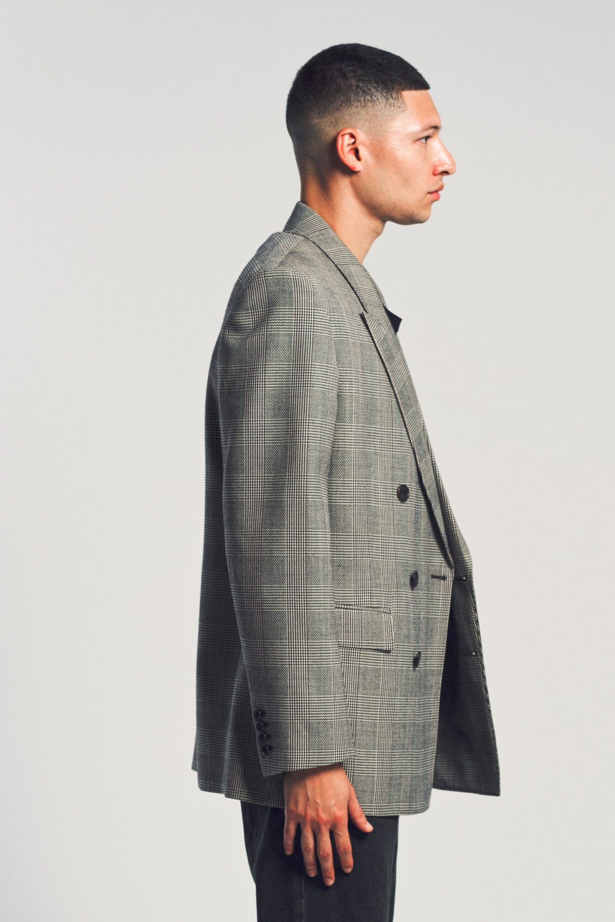 SAINT LAURENT | YVES JACKET IN PRINCE OF WALES WOOL