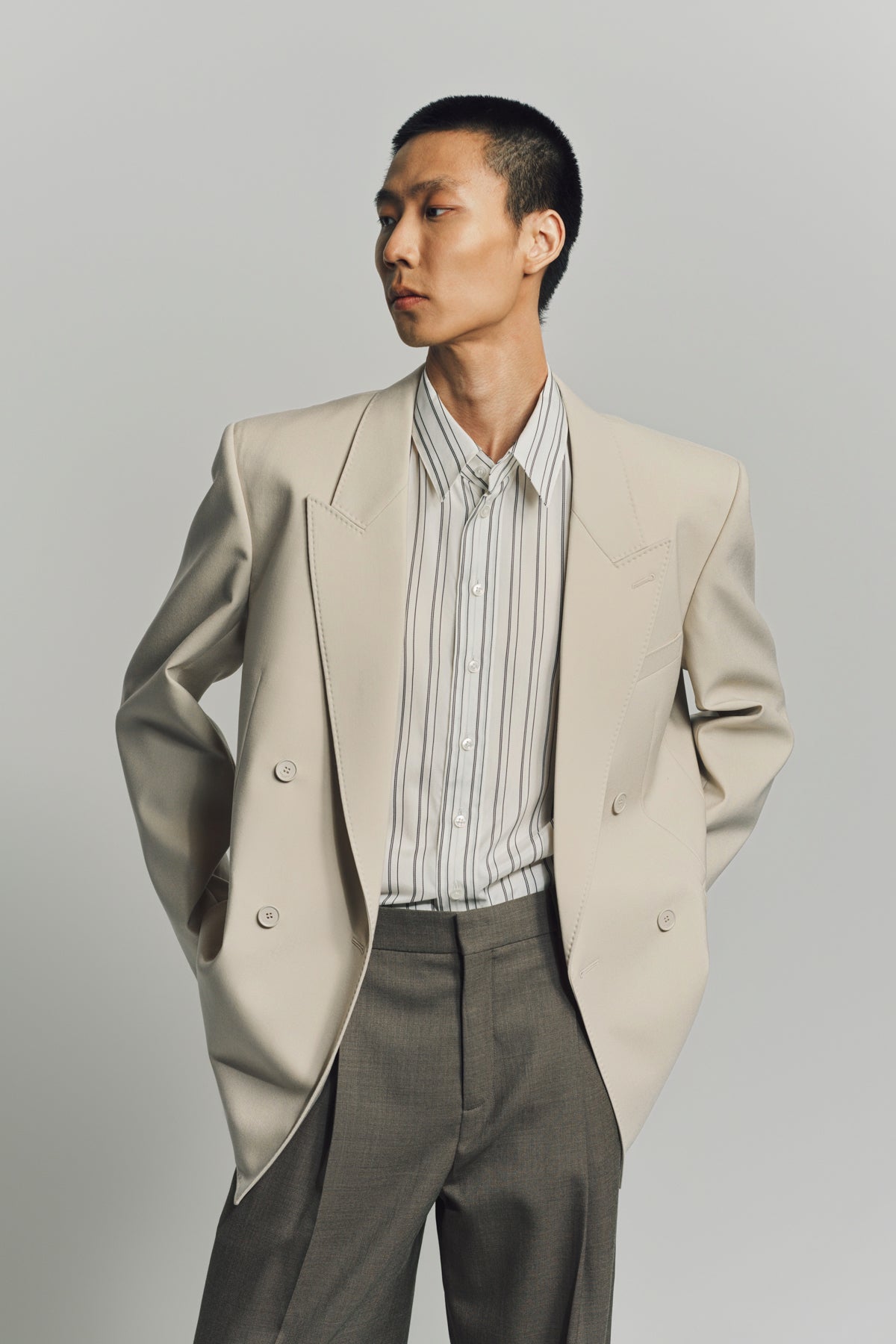 SAINT LAURENT | YVES JACKET IN LIGHT WOOL