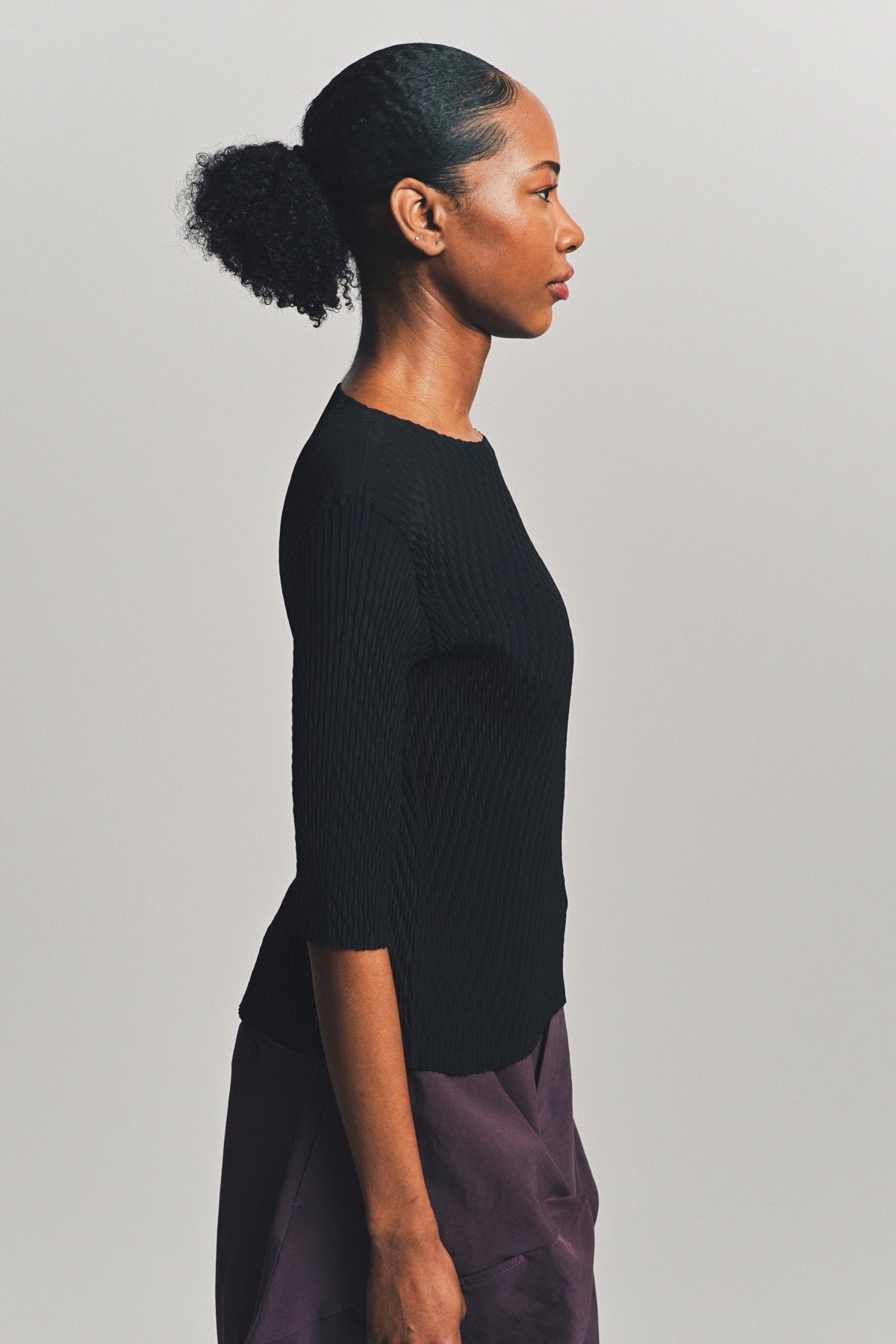 ISSEY MIYAKE | RHOMBUS PLEATED LONG SLEEVE TOP