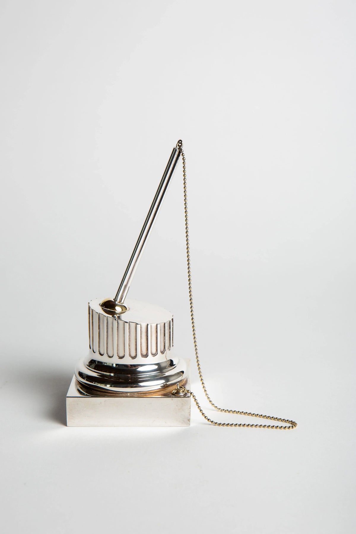 BULGARI | 1980 STERLING SILVER PEN HOLDER WITH ATTACHED PEN