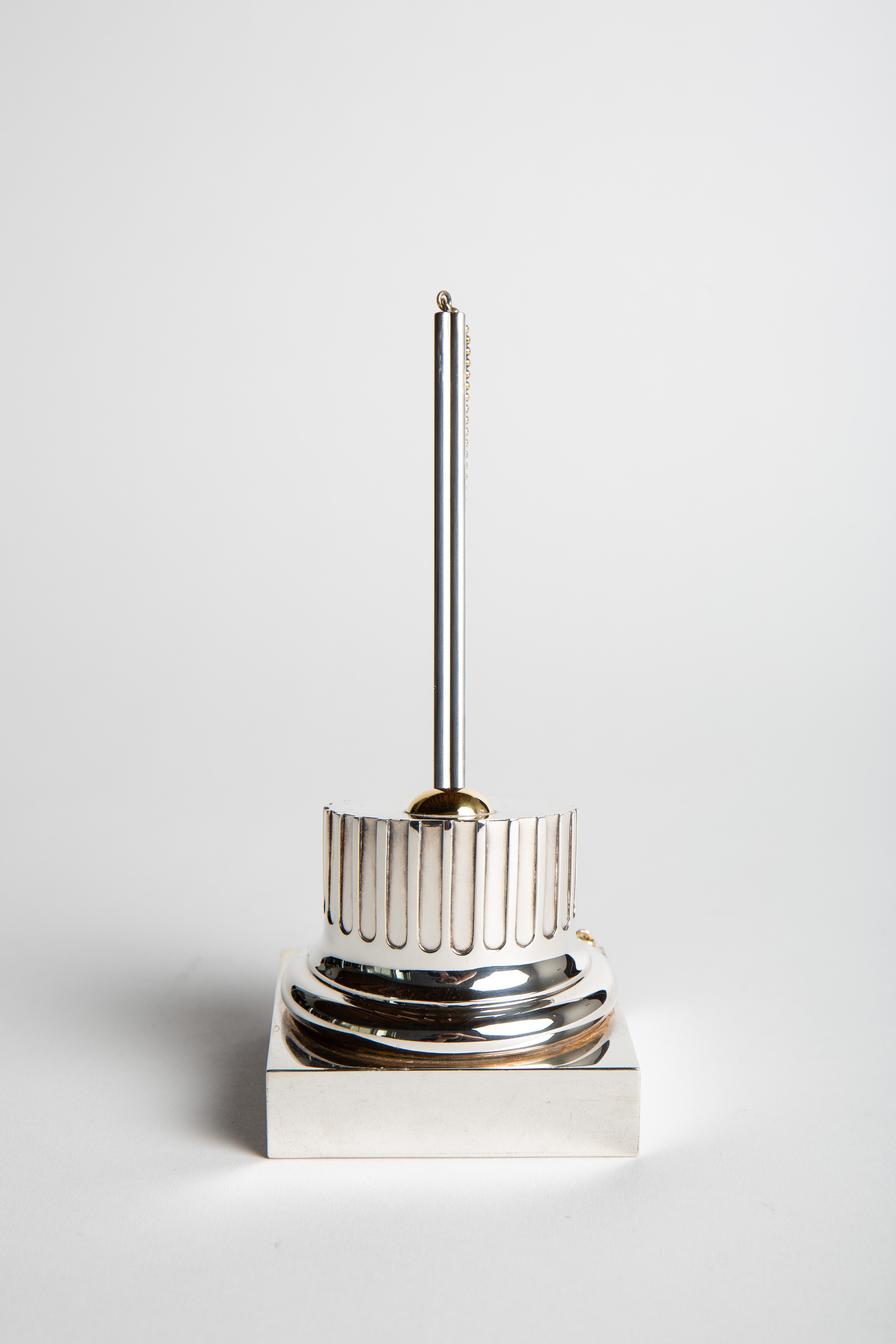 BULGARI | 1980 STERLING SILVER PEN HOLDER WITH ATTACHED PEN