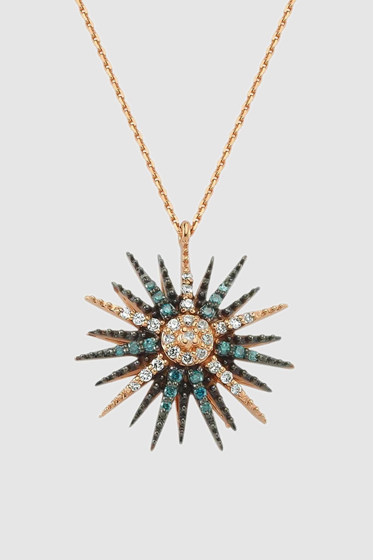 BEE GODDESS | 14KRG JARDIN STAR .06BLU D NKLC