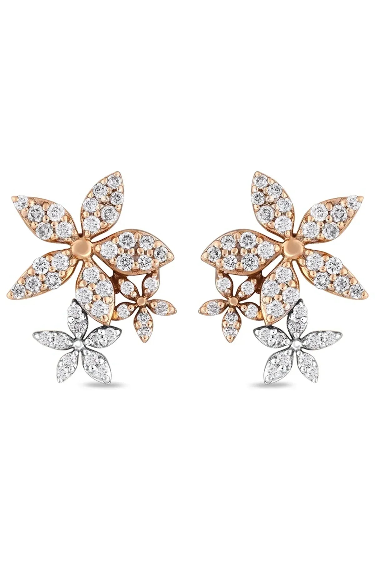 BEE GODDESS | ROSE GOLD APPLE SEED DIAMOND EARRINGS