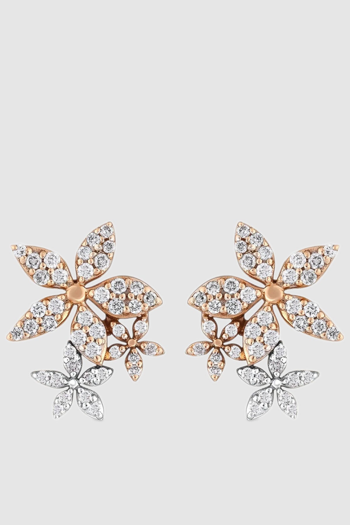 BEE GODDESS | ROSE GOLD APPLE SEED DIAMOND EARRINGS
