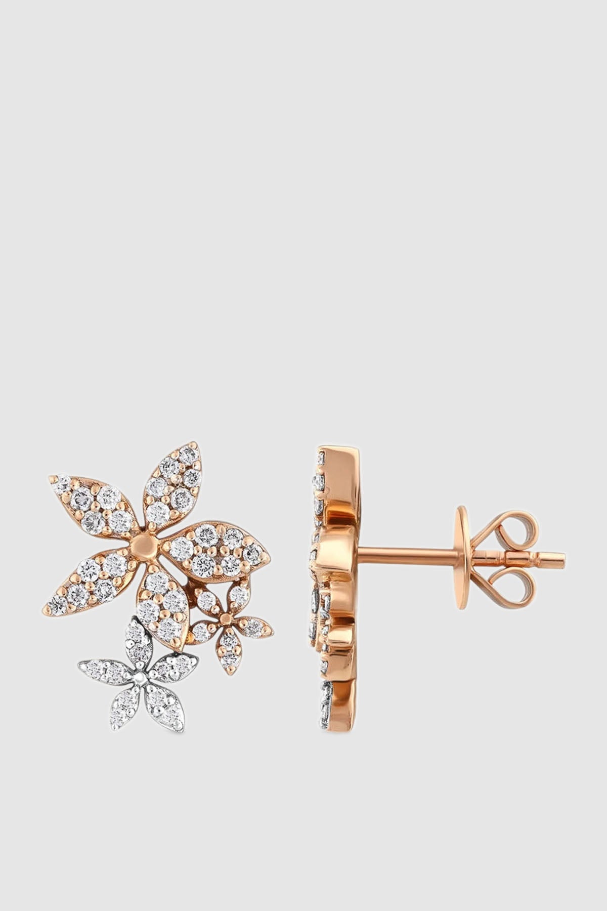BEE GODDESS | ROSE GOLD APPLE SEED DIAMOND EARRINGS