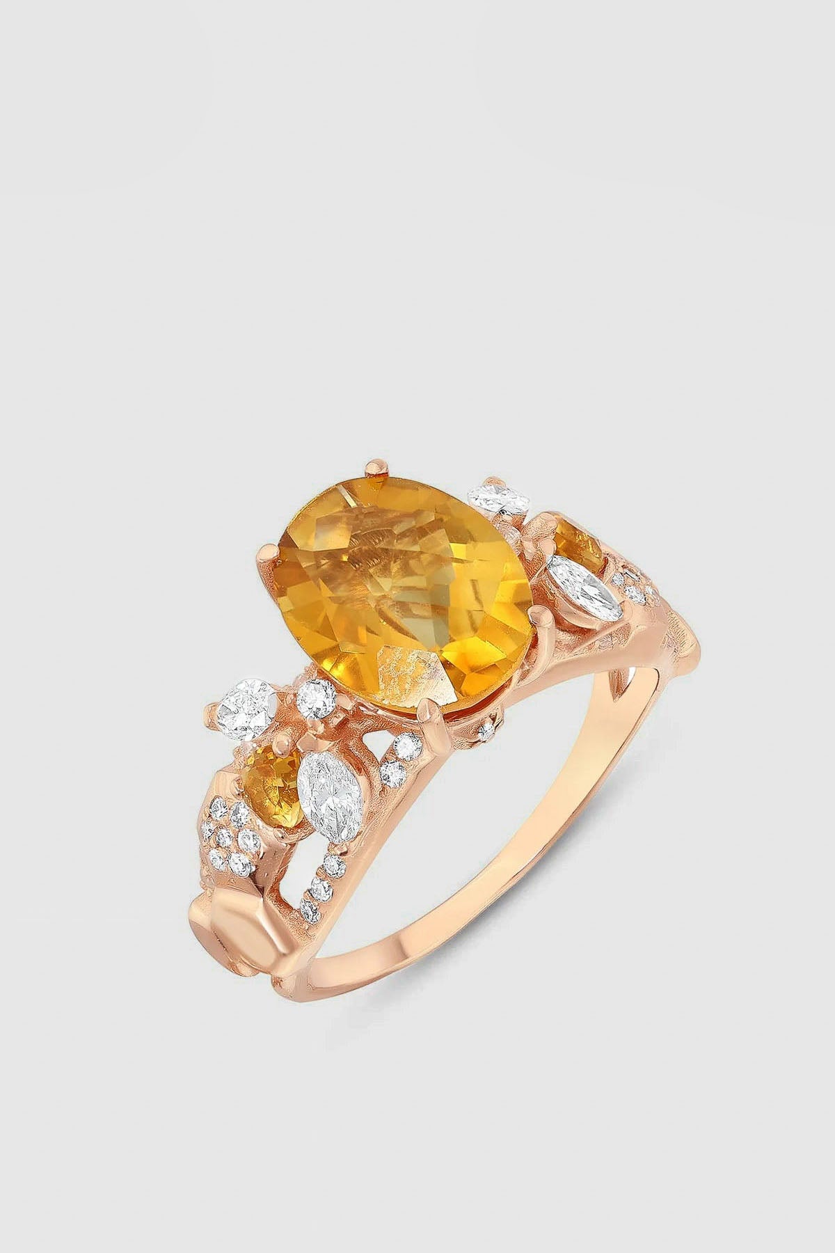 BEE GODDESS | QUEEN BEE MAYA CITRINE DIAMOND RING