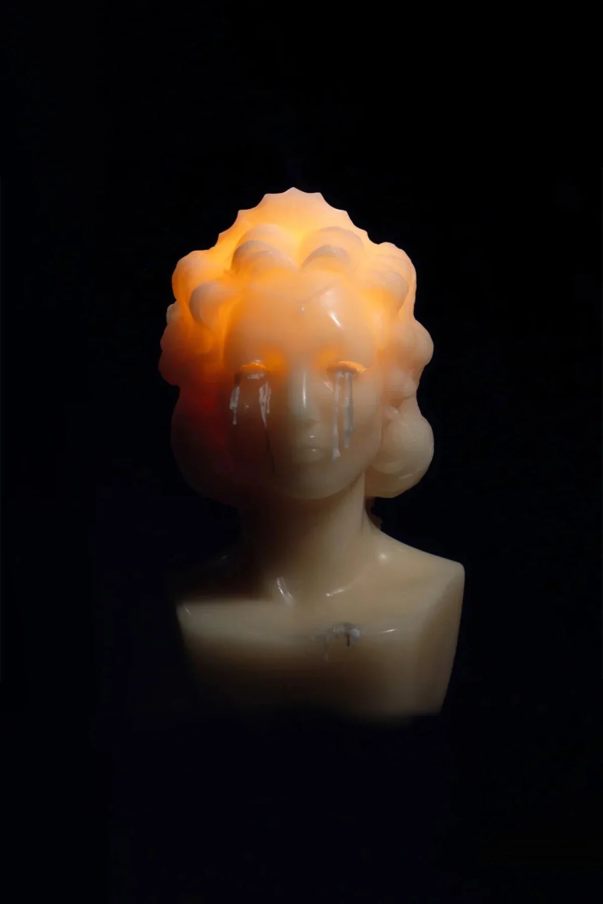 Heretic | Weeping Bust Candle in White