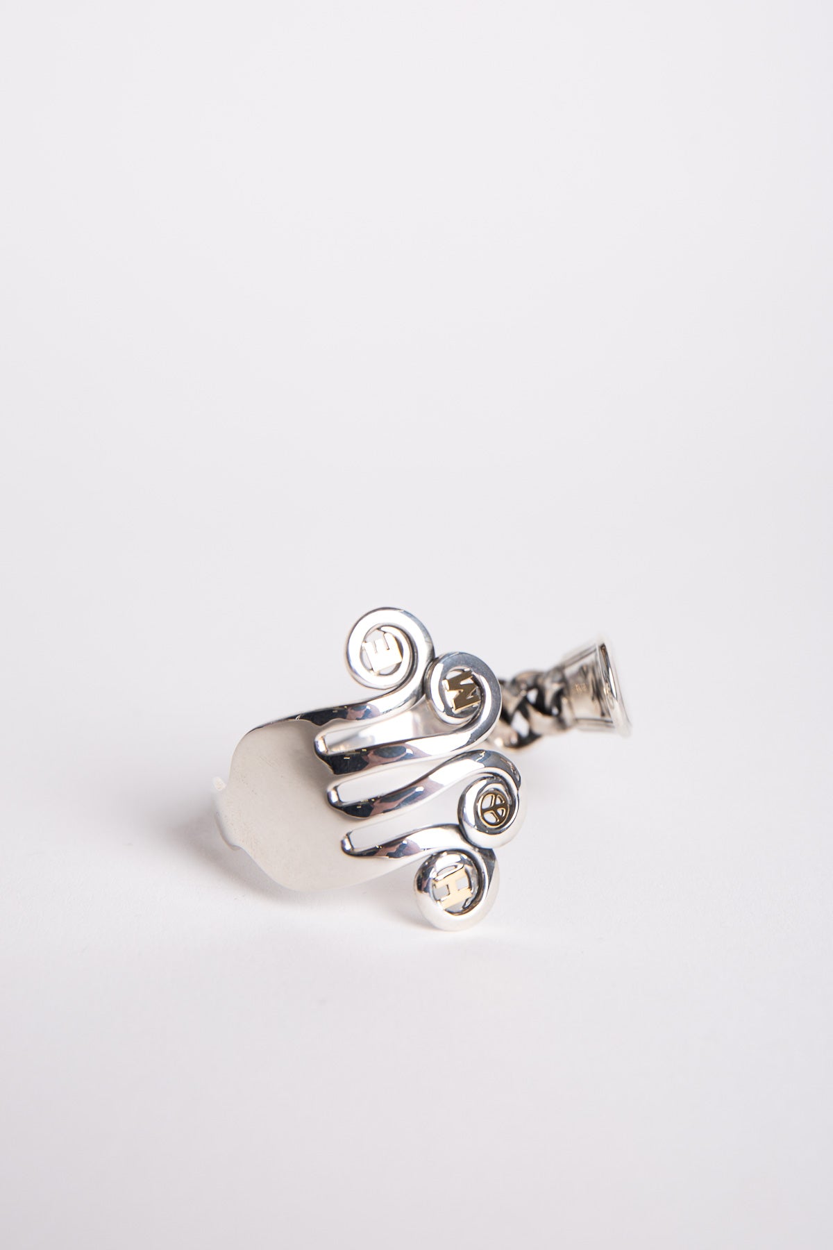 BLIND MAN TOGS | 18K YELLOW GOLD AND STERLING SILVER FORK LOVE BRACELET - MAXFIELD LA