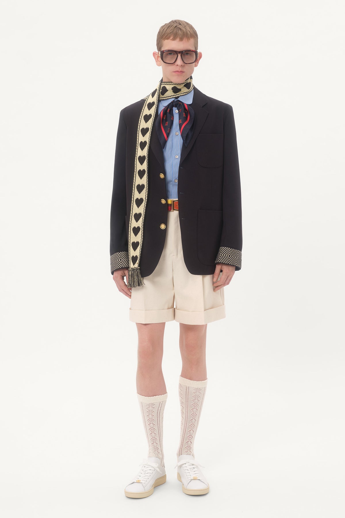 VALENTINO | COTTON CANVAS CUFFED BERMUDA SHORT