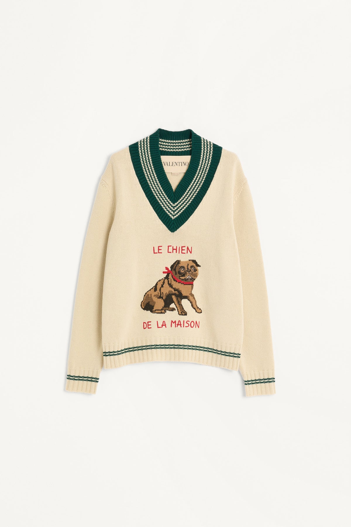 VALENTINO | LE CHIEN V-NECK SWEATER