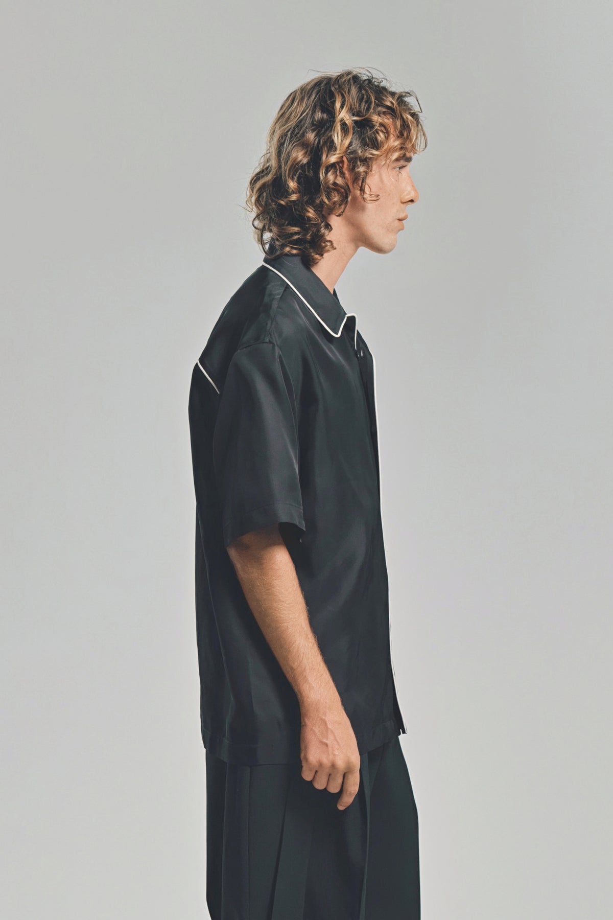 JIL SANDER | VISCOSE PIPING SHORT SLEEVE SHIRT