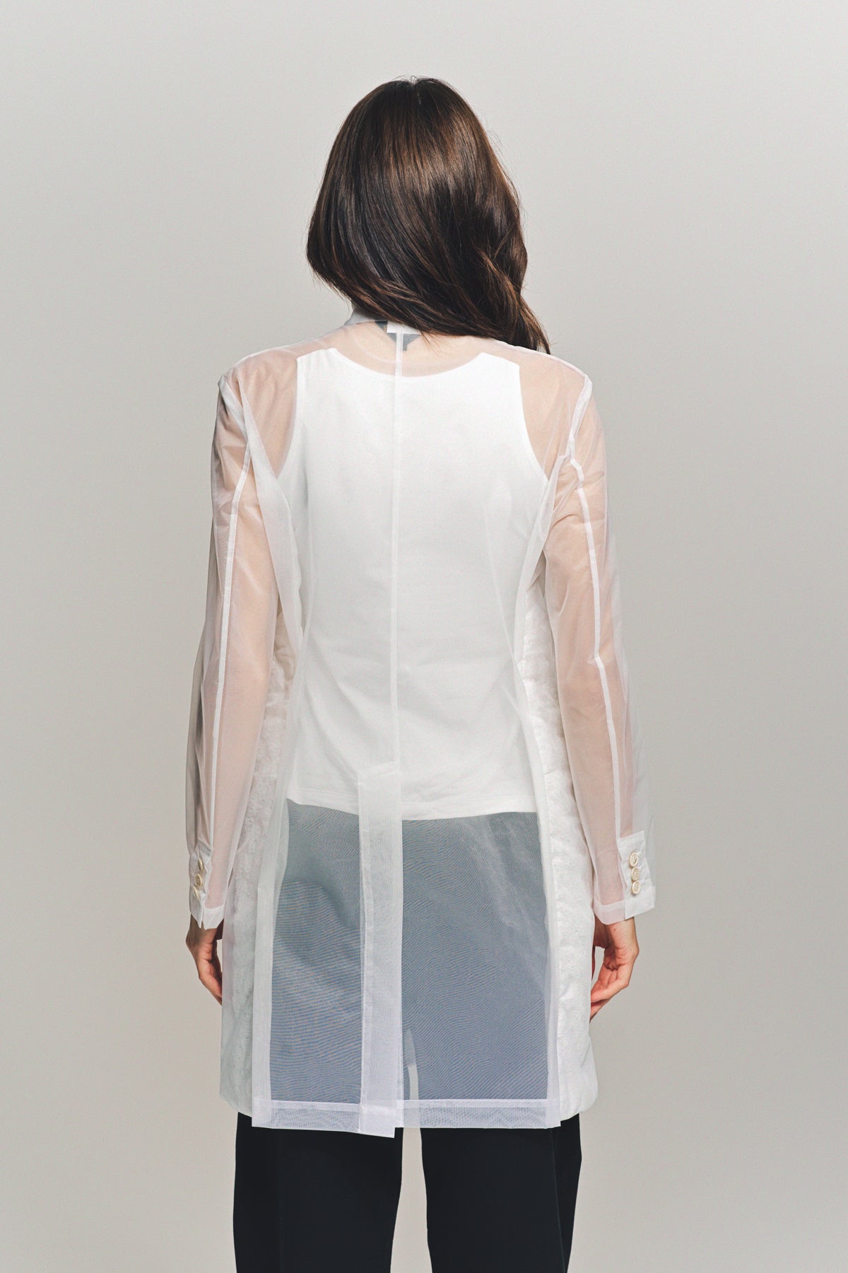 COMME DES GARCONS | NYLON SHEER JACQUARD COAT