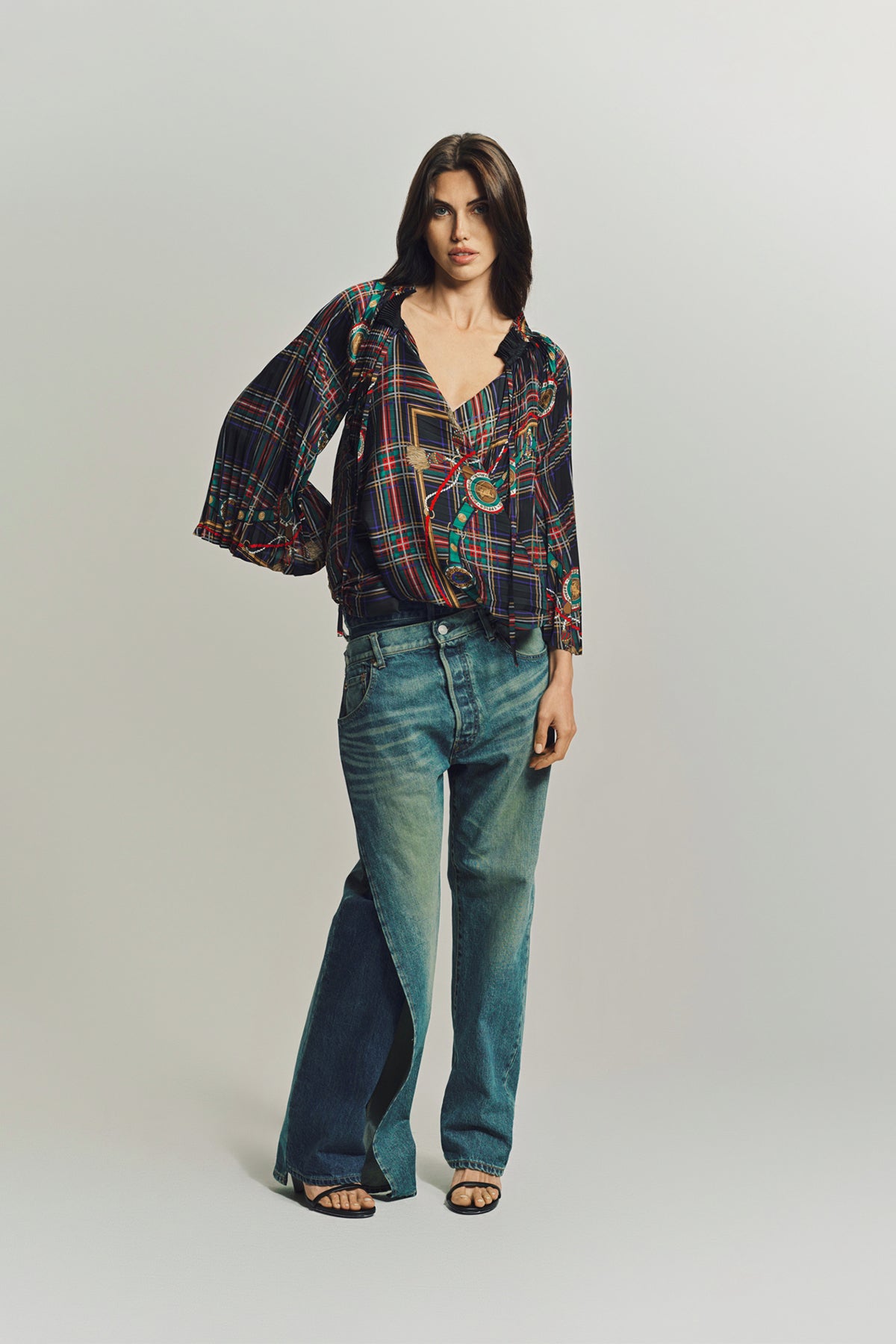 咲夜bibiy JULIET DOUBLE WAIST DENIM JULIET DOUBLE WAIST DENIM/155cm/着用サイズM｜Bibiy.