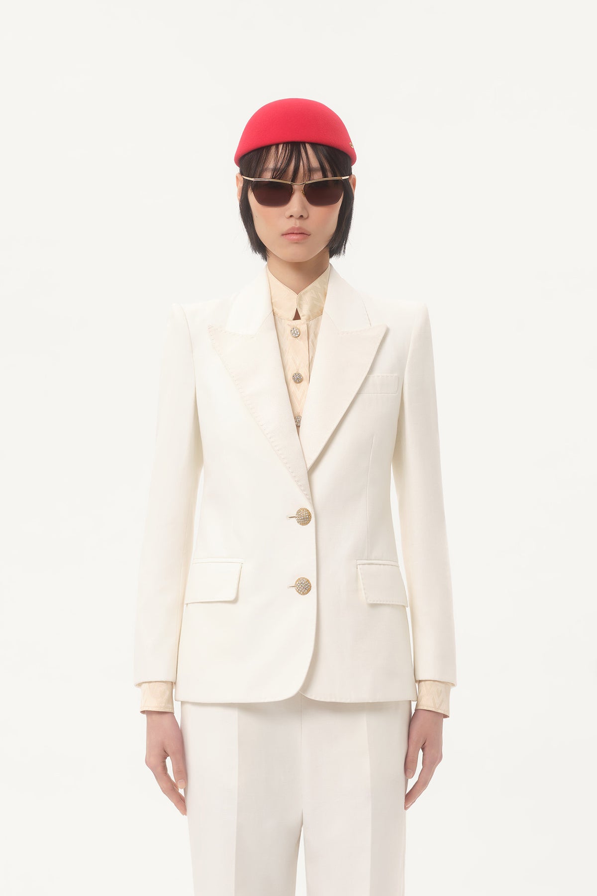 VALENTINO | DIAGONAL COTTON BLAZER