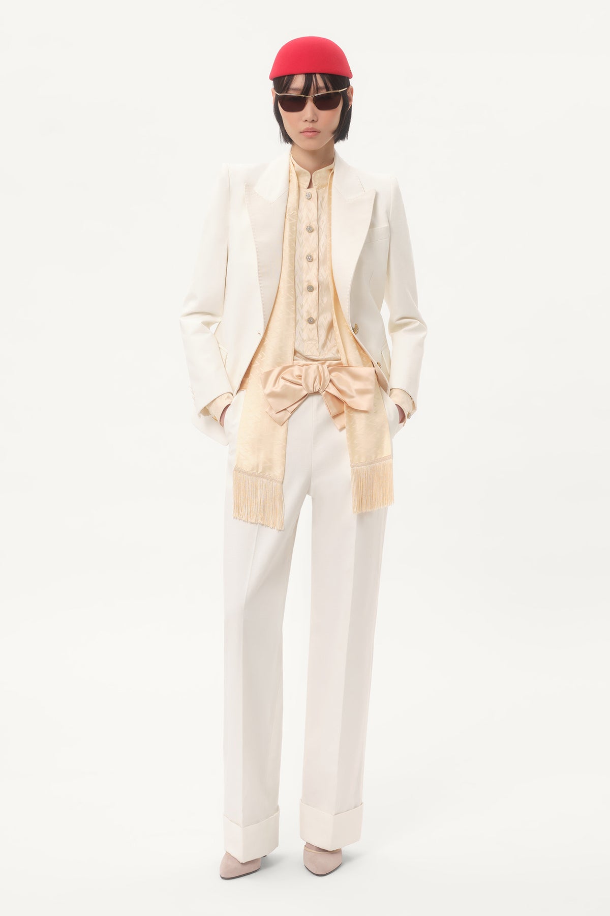 VALENTINO | DIAGONAL COTTON PANTS