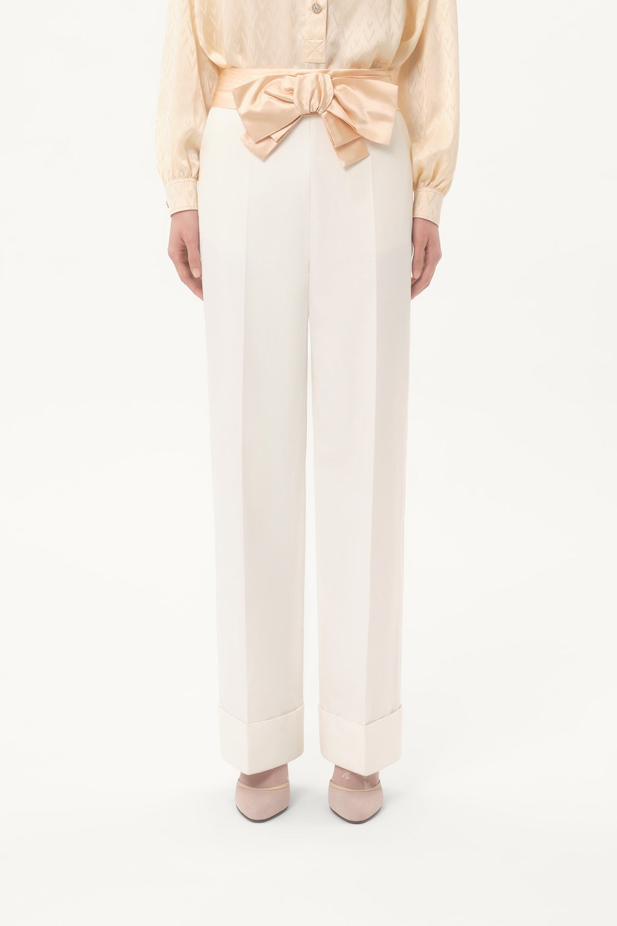 VALENTINO | DIAGONAL COTTON PANTS