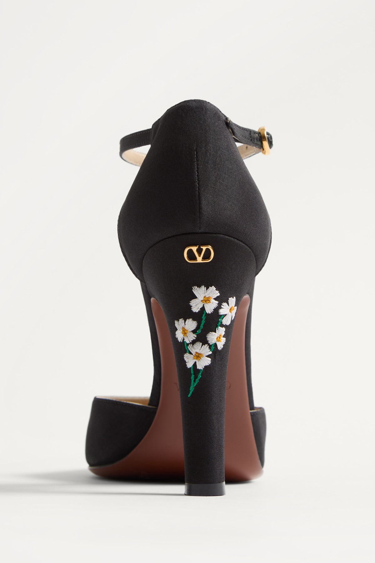 VALENTINO GARAVANI | EMBROIDERED ANKLE STRAP HEELS