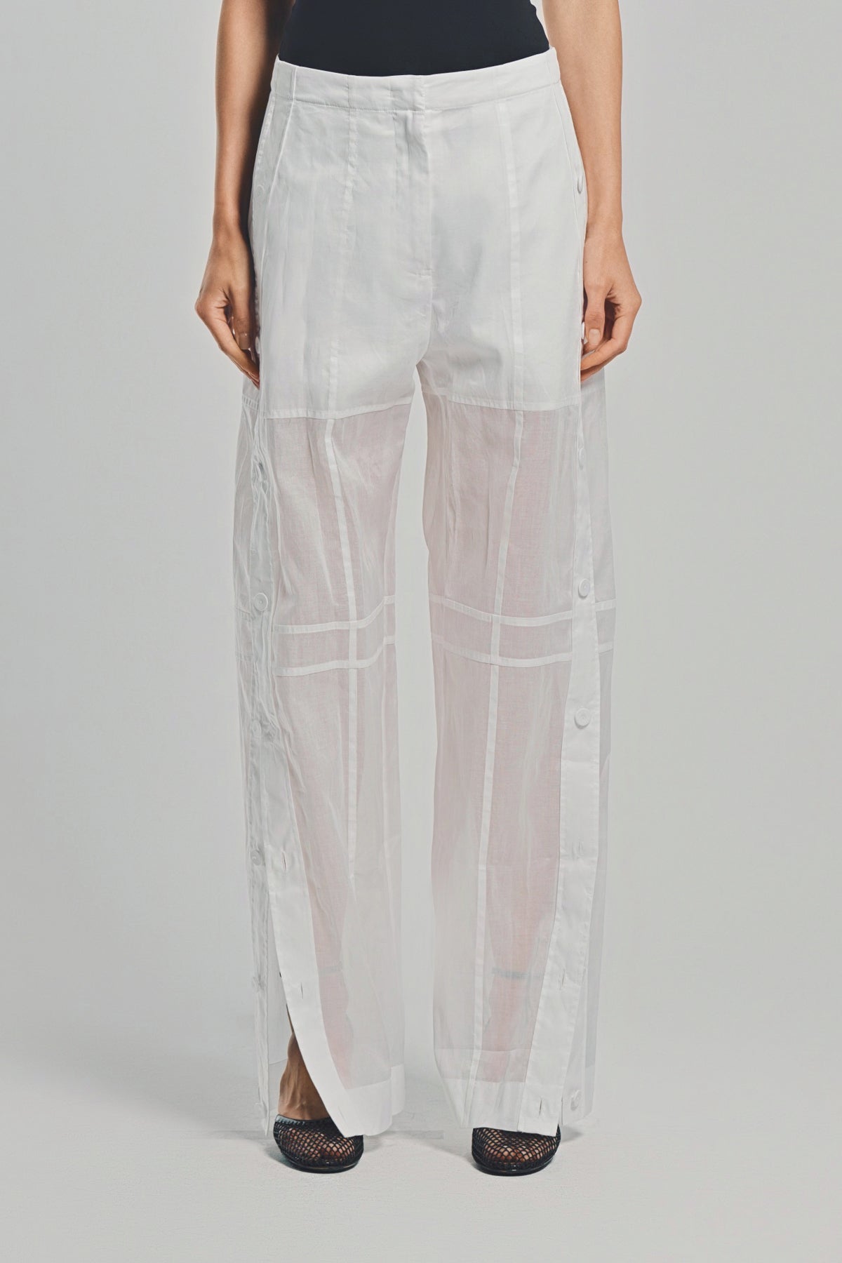 JIL SANDER | COTTON MUSLIN TROUSERS