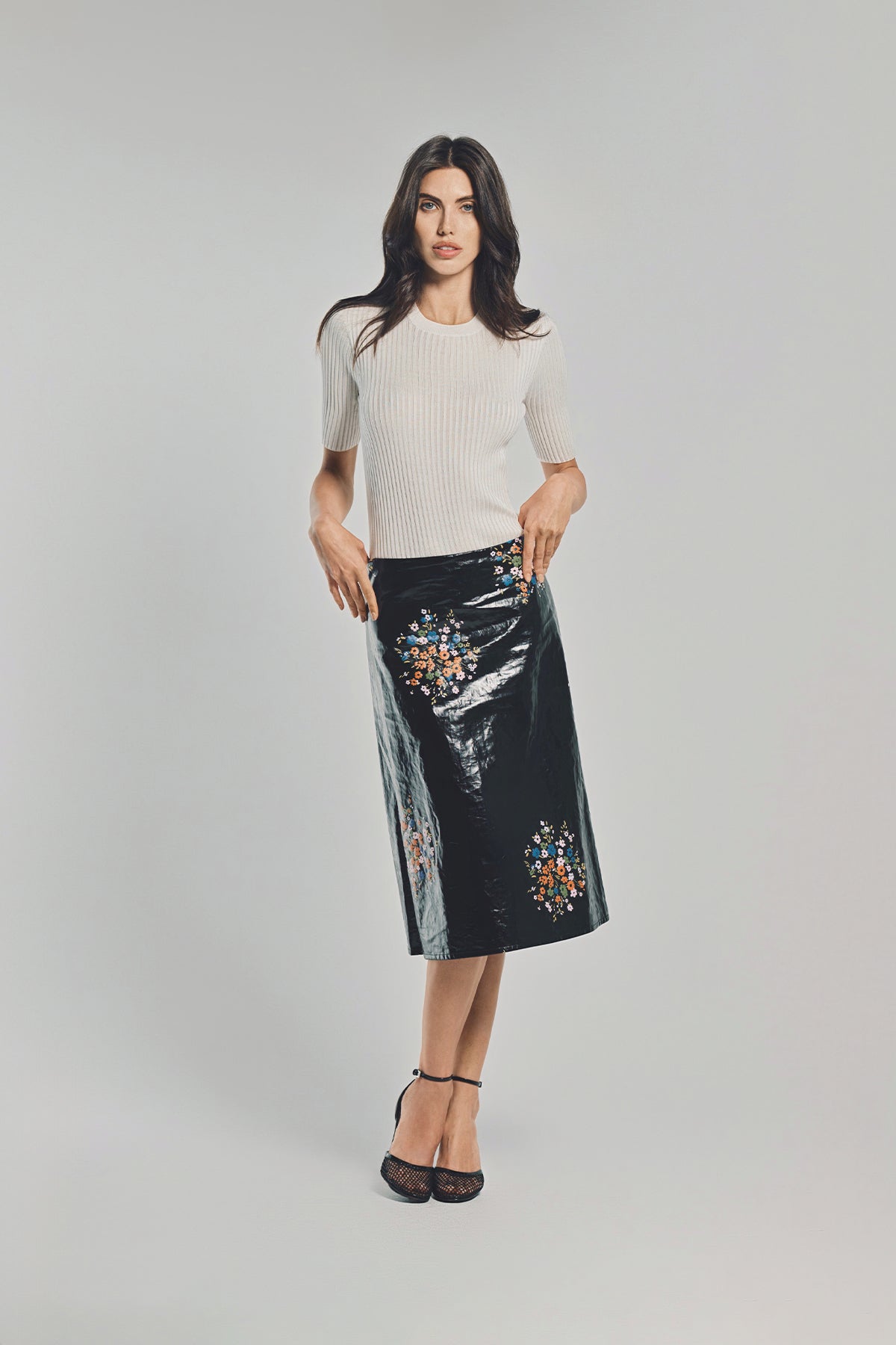 JIL SANDER | RIBBED SHORT SLEEVE TEE