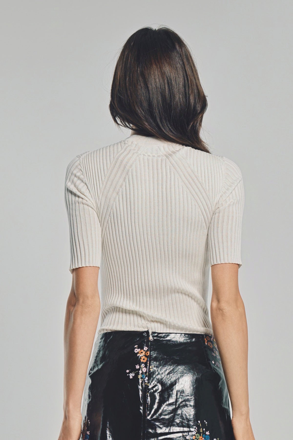 JIL SANDER | RIBBED SHORT SLEEVE TEE