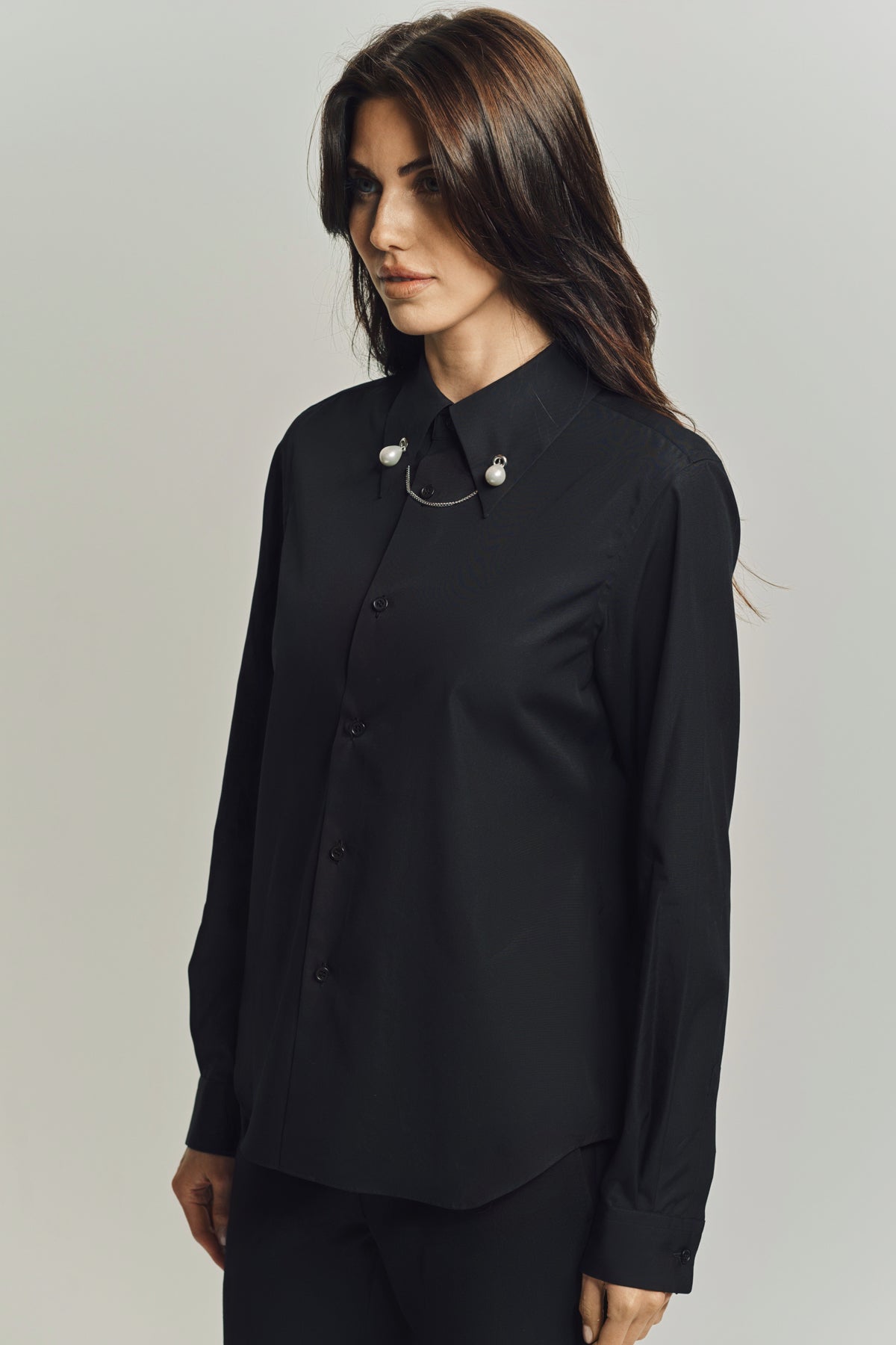 NOIR KEI NINOMIYA | COTTON BROAD LONG SLEEVE SHRT