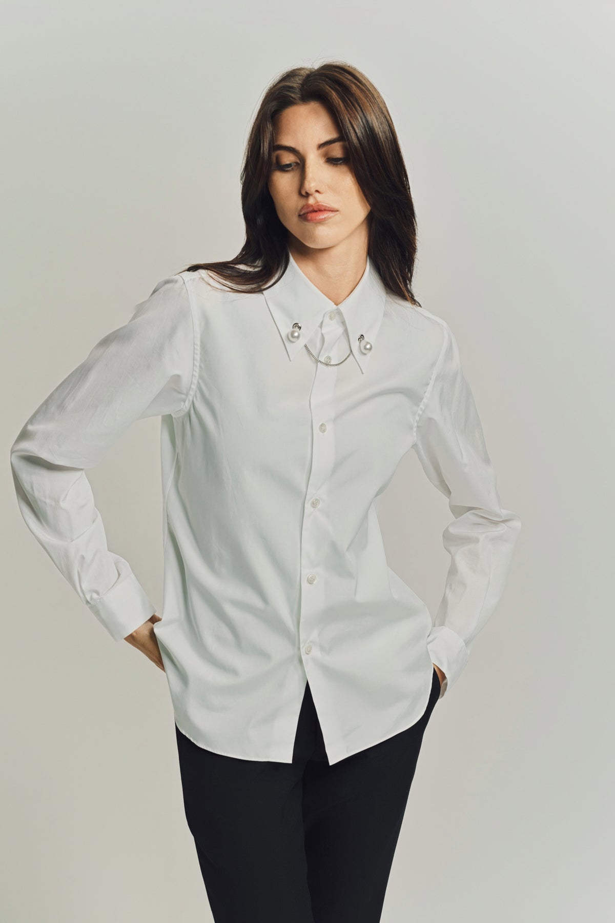 NOIR KEI NINOMIYA | COTTON BROAD LONG SLEEVE SHRT - MAXFIELD LA