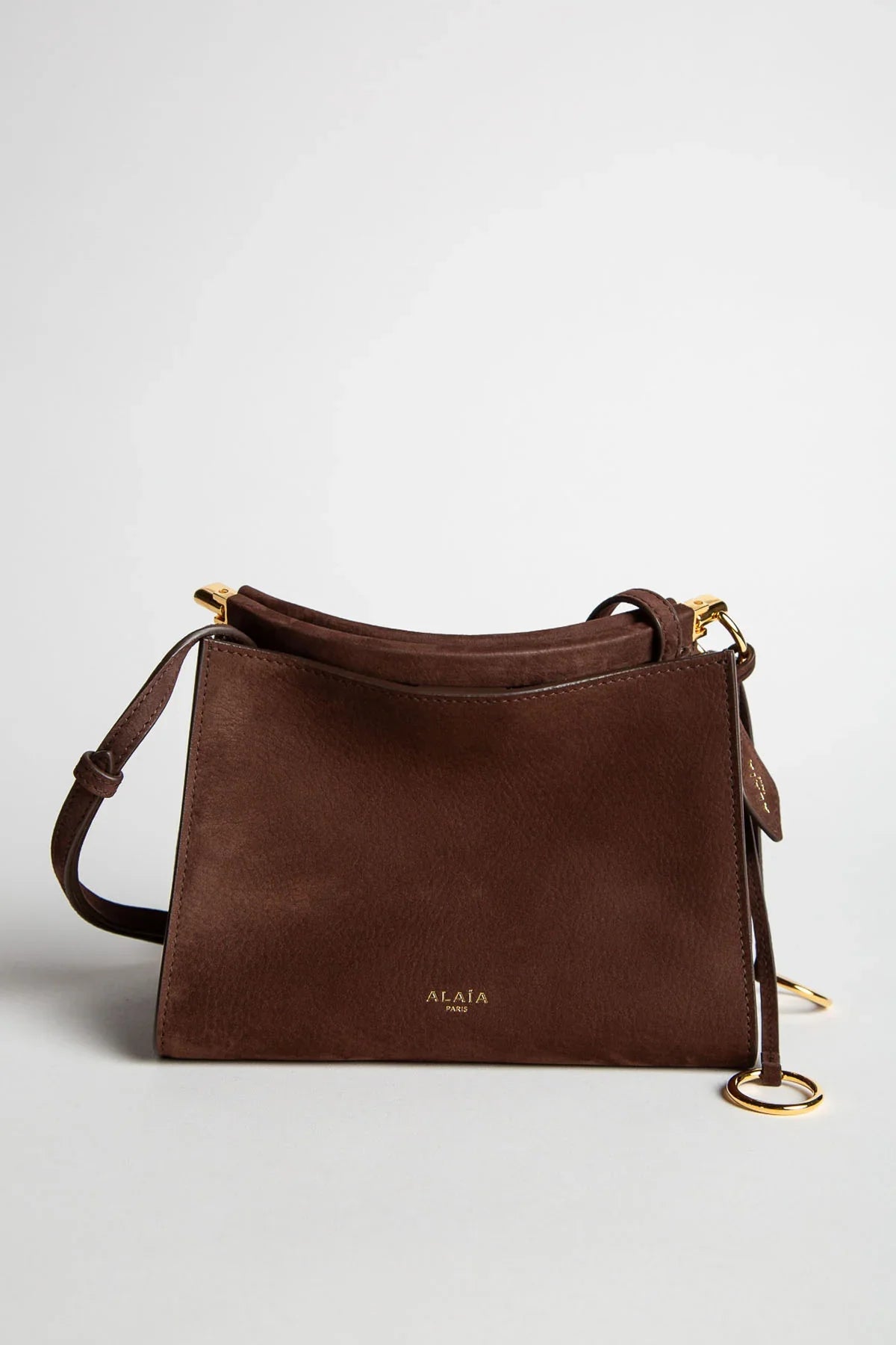 ALAÏA | LE CLICK SMALL SQUARE BAG IN NUBUCK