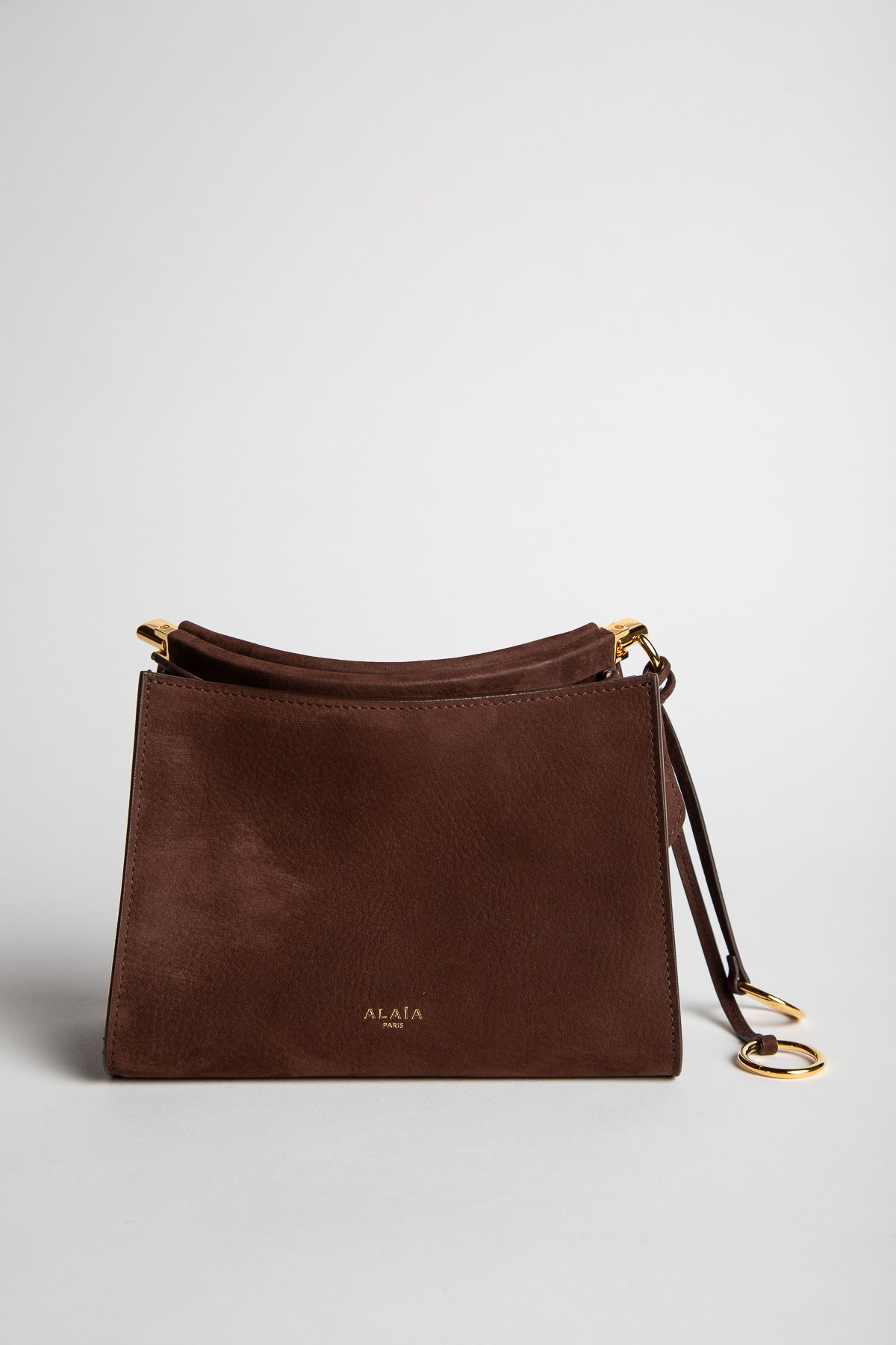 ALAÏA | LE CLICK SMALL SQUARE BAG IN NUBUCK