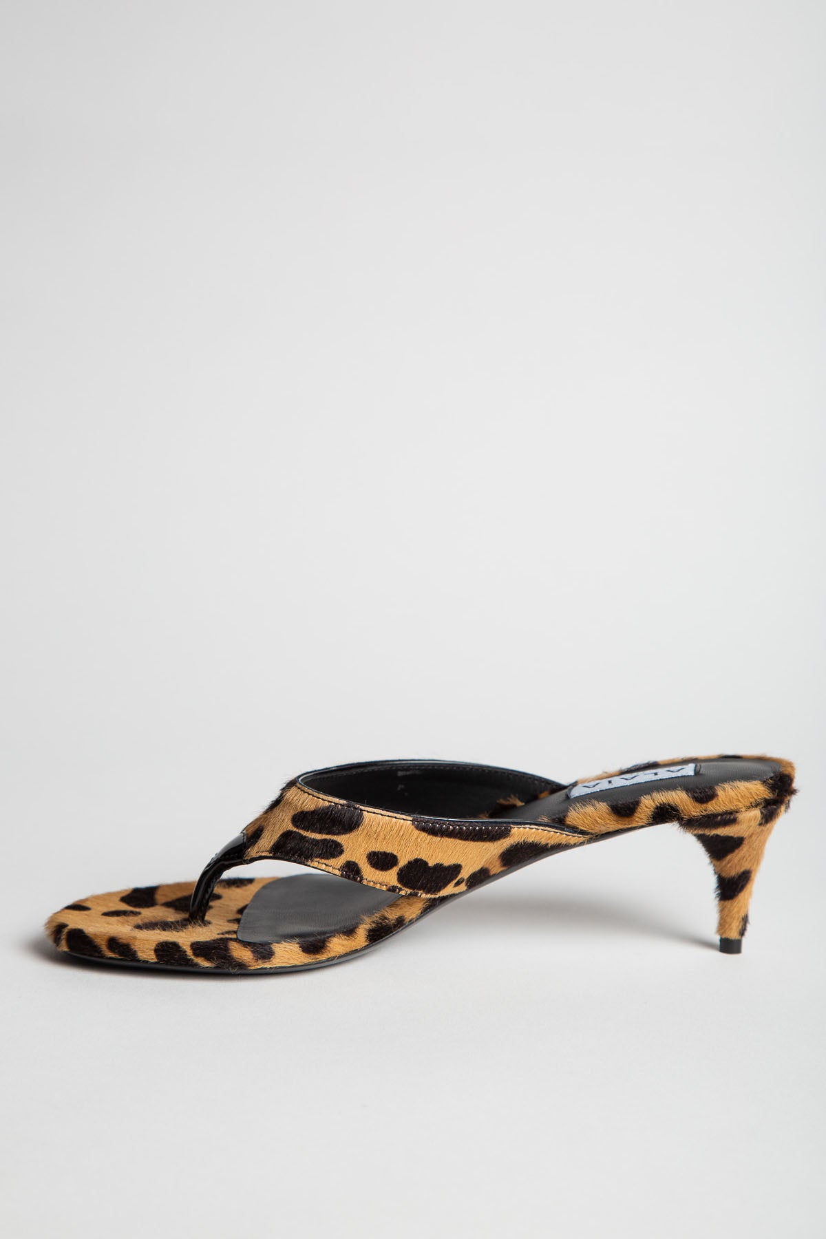 ALAÏA | LEOPARD INFRADITO THONG MULES