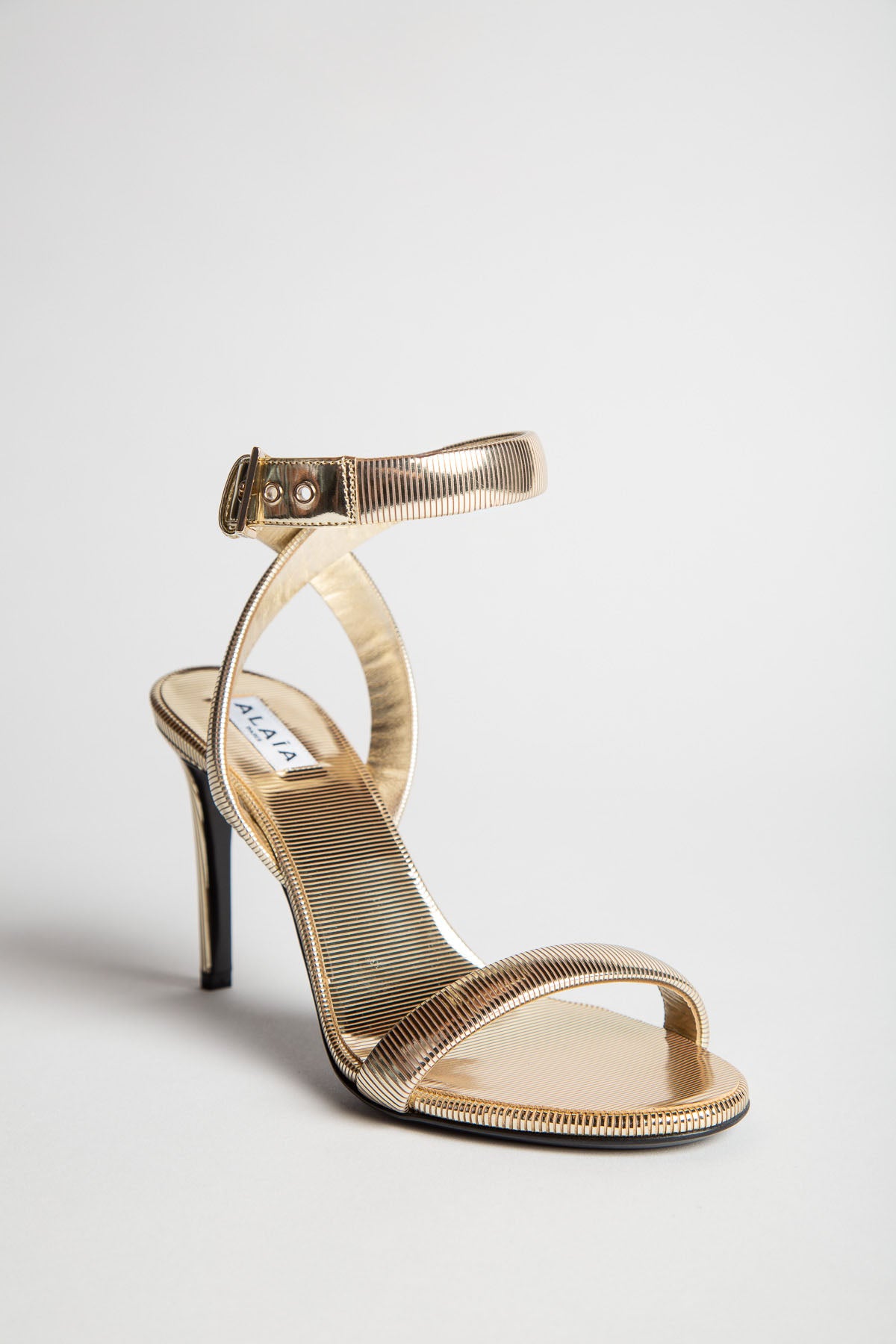 ALAÏA | GOLD LEATHER SANDALS