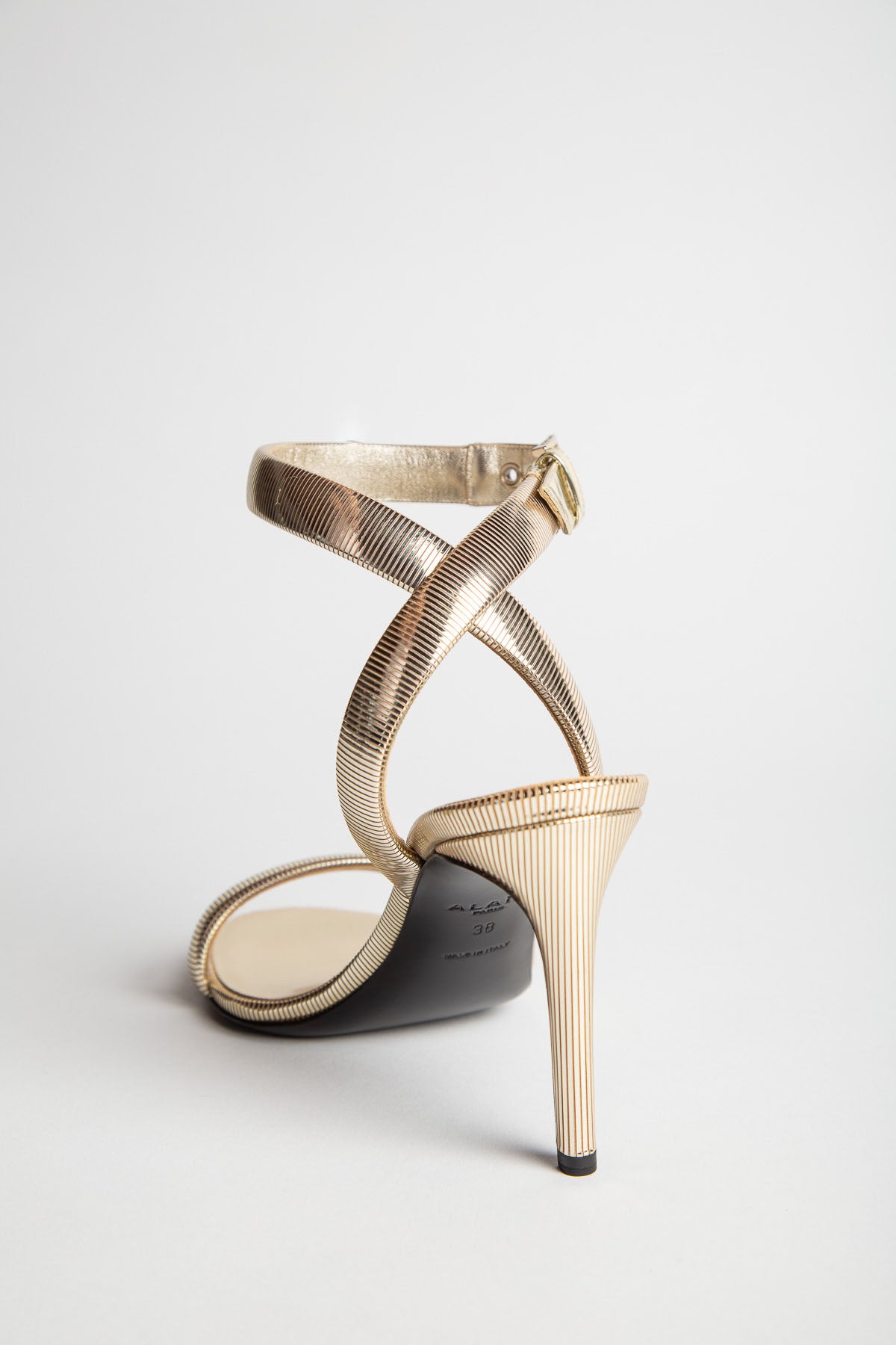 ALAÏA | GOLD LEATHER SANDALS