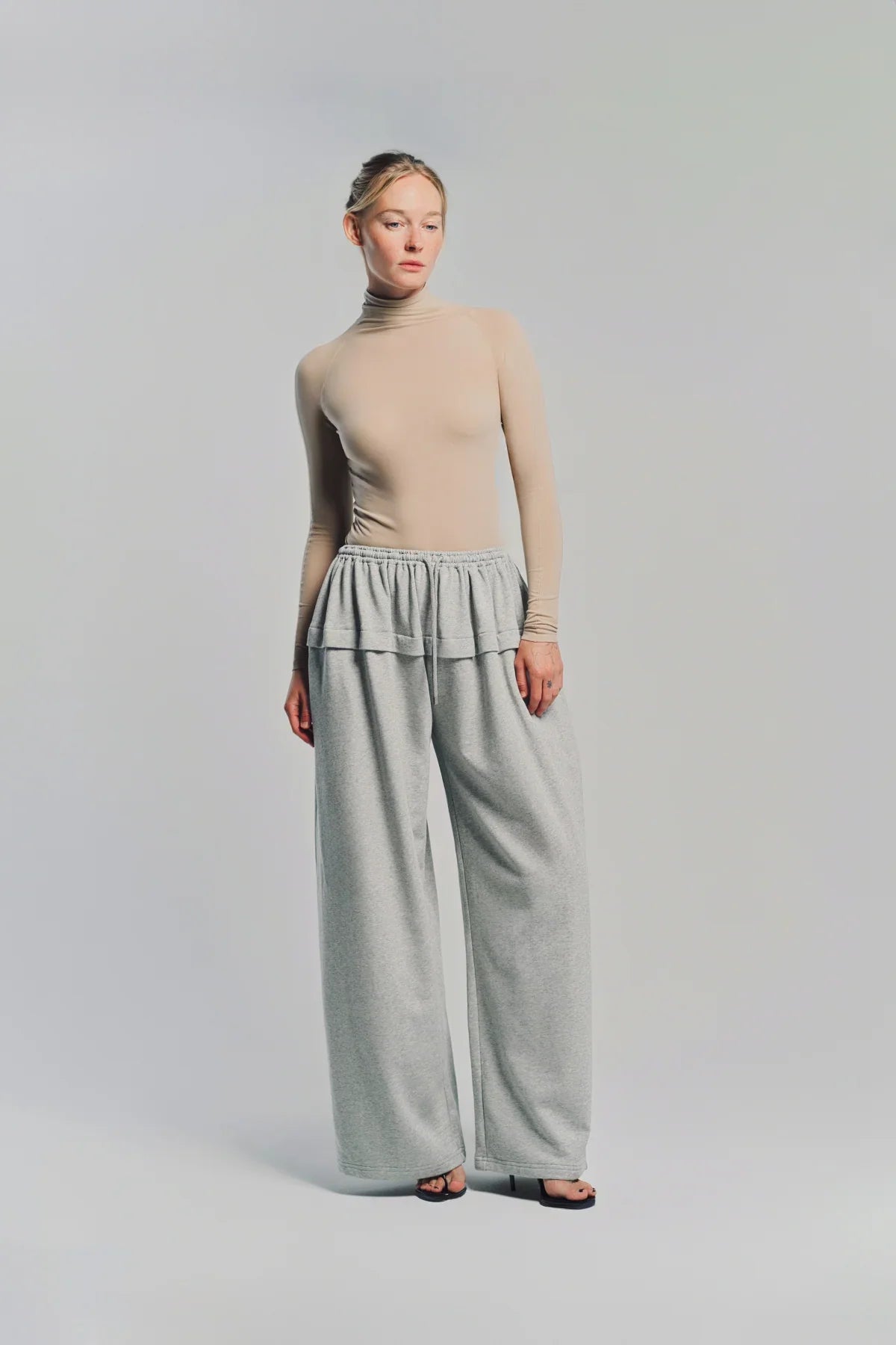 ALAÏA | PEPLUM PANT IN COTTON JERSEY