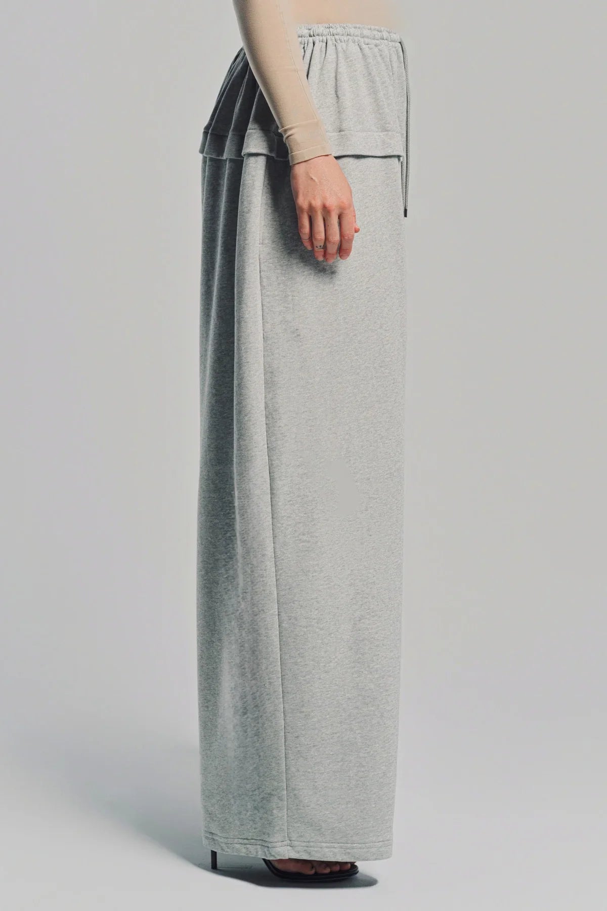 ALAÏA | PEPLUM PANT IN COTTON JERSEY