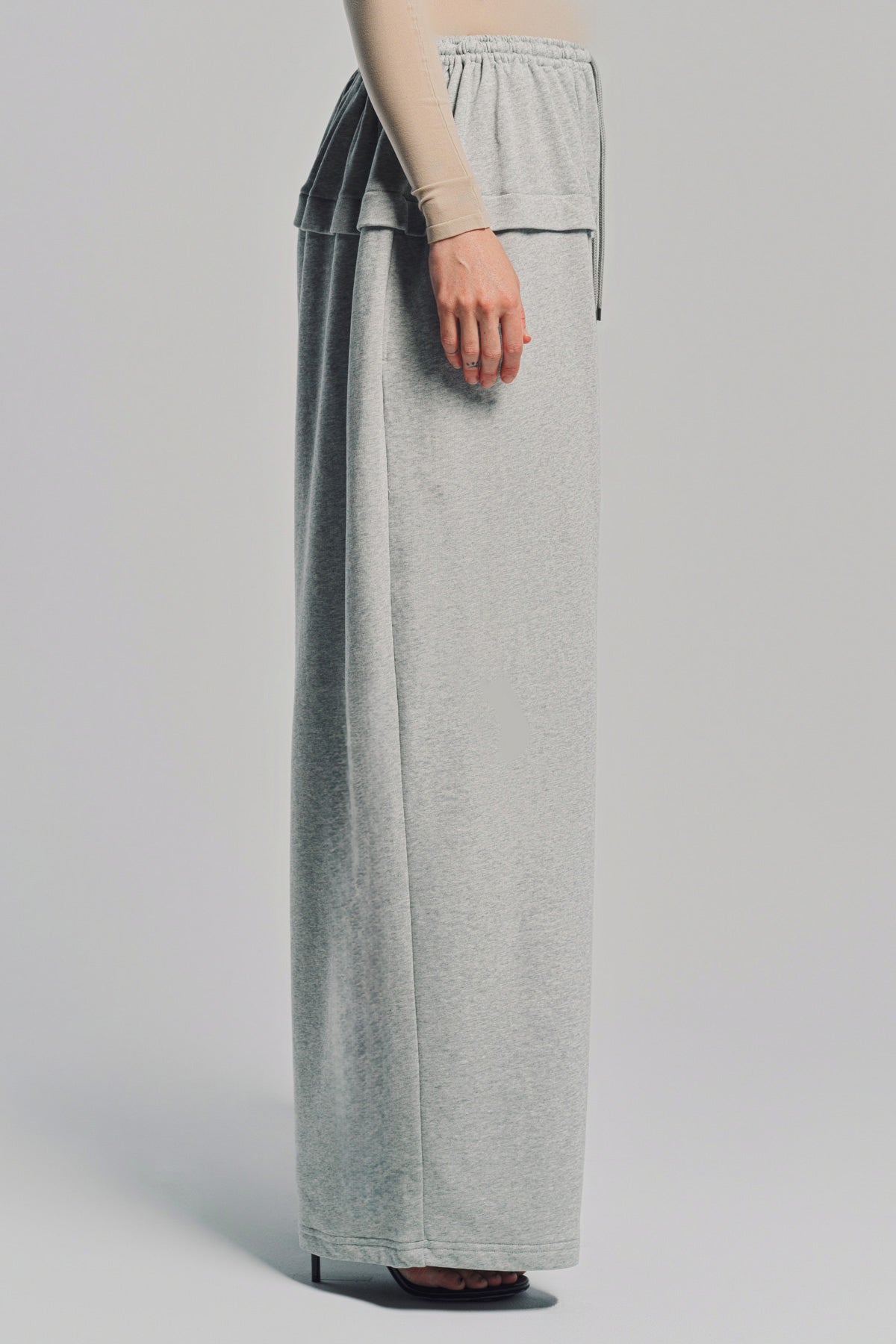 ALAÏA | PEPLUM PANT IN COTTON JERSEY